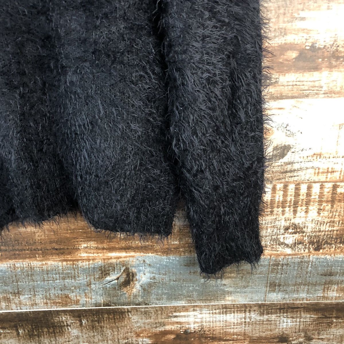 Japanese Brand DL HK Works London Black fur shaggy Mohair Knitwear #C364 Size M / US 6-8 / IT 42-44 - 16 Thumbnail