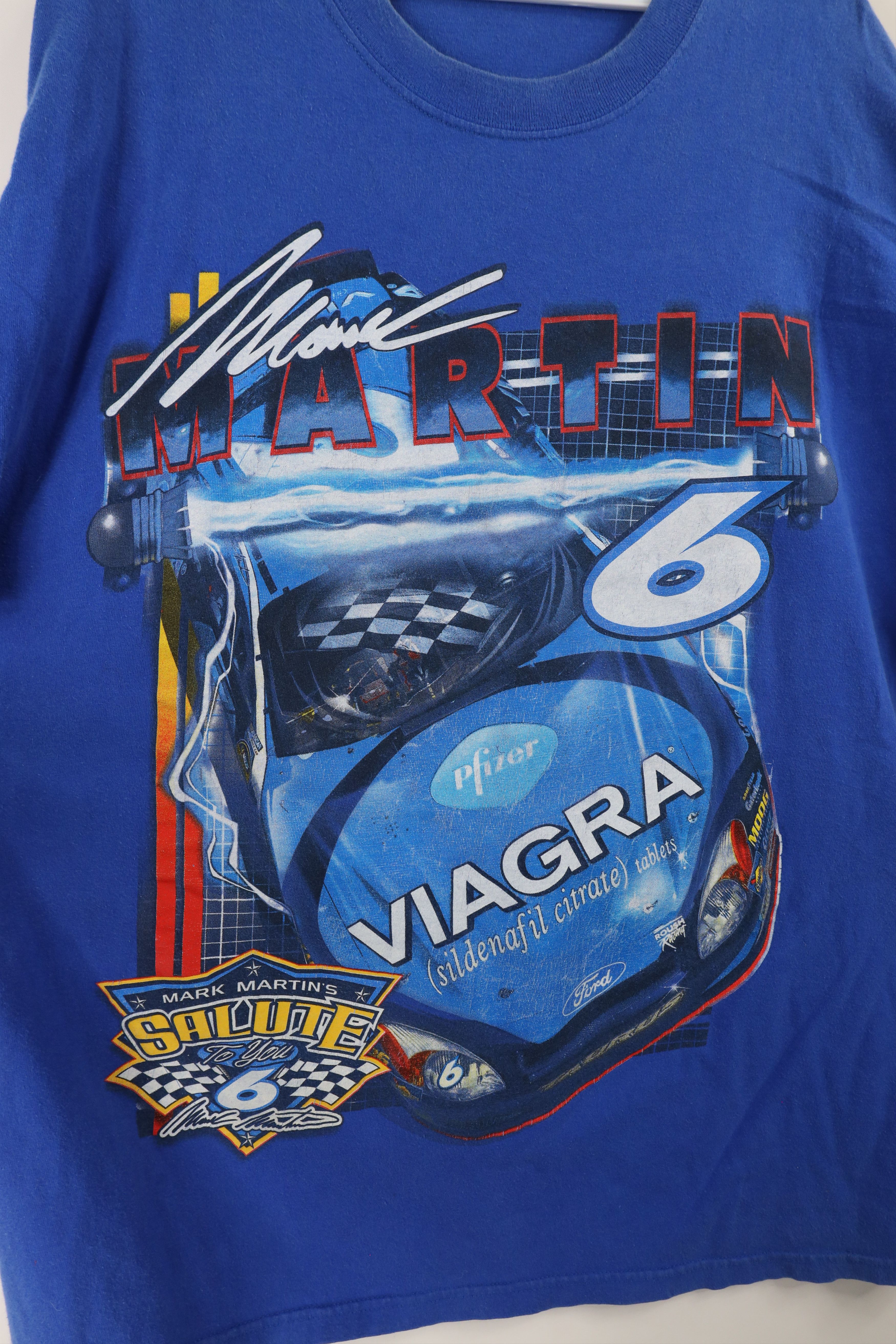Vintage Vintage 90s Y2K NASCAR Martin Racing All Over Print T-Shirt Size US XL / EU 56 / 4 - 4 Thumbnail
