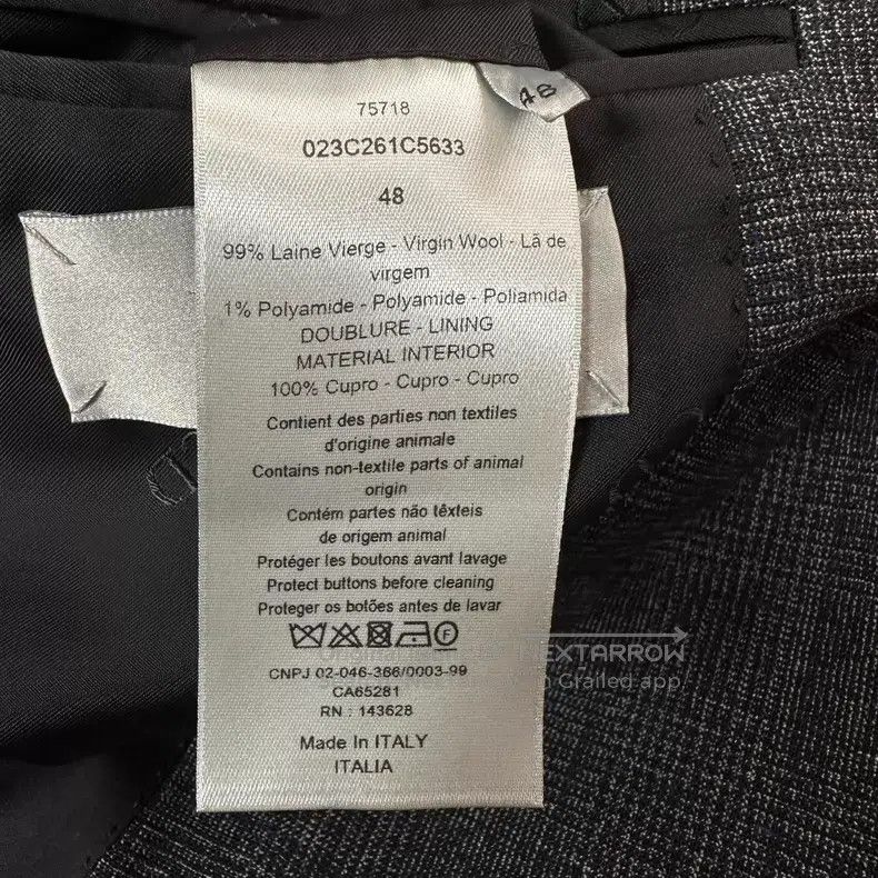 Dior Dior Plaid woven, gun collar, woollen suit Size 48R - 7 Thumbnail