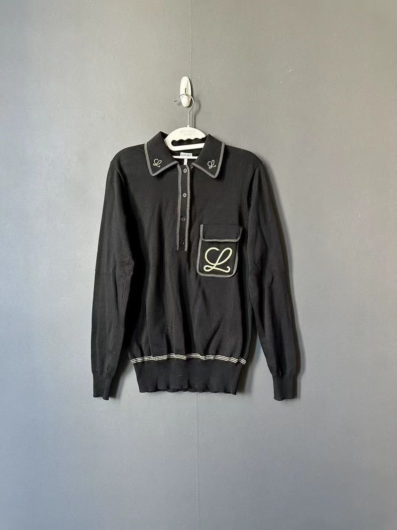 Loewe LOEWE Black polo knitwear Size S / US 4 / IT 40 - 1 Thumbnail