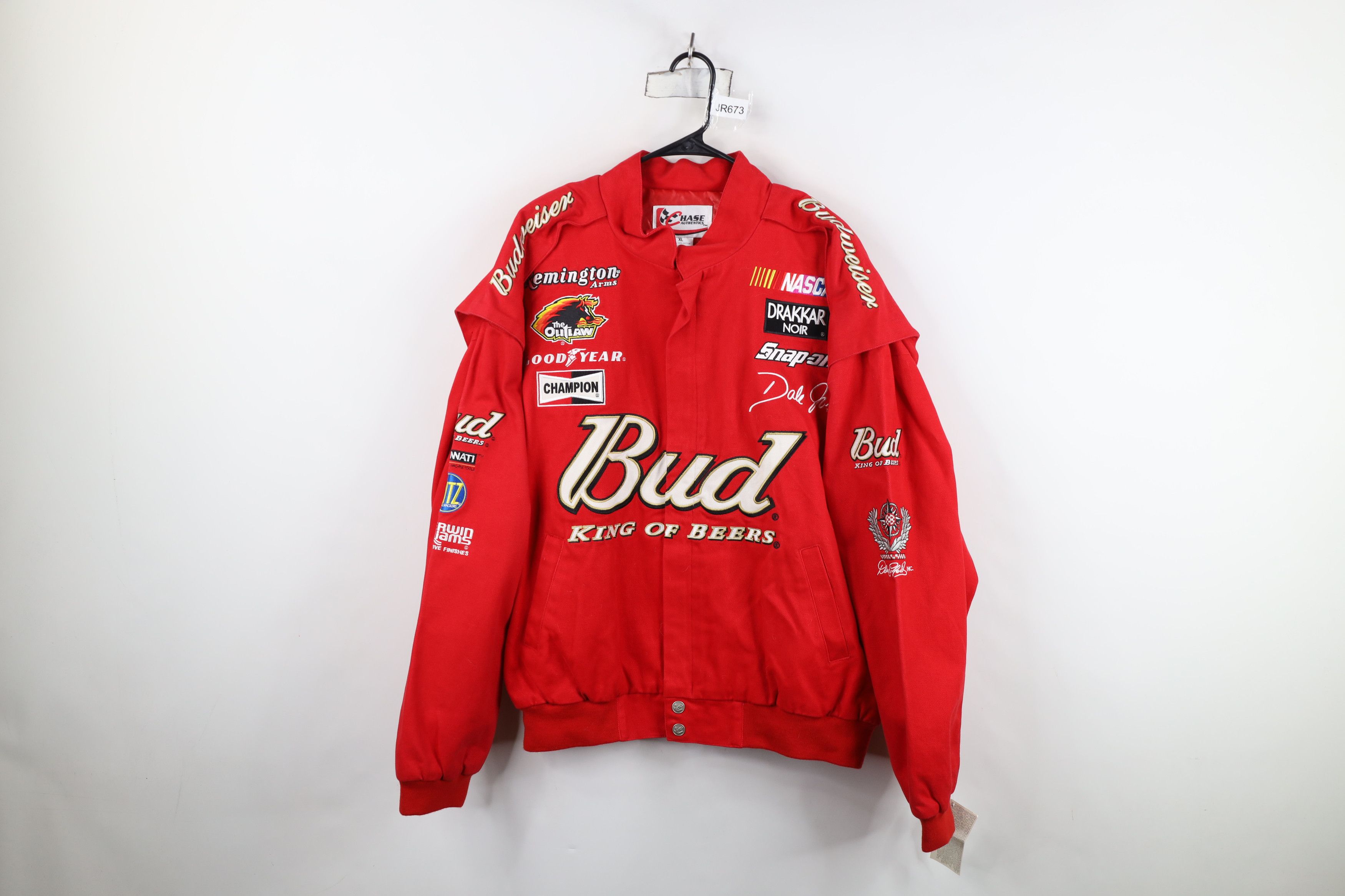 Vintage Deadstock Vintage NASCAR Jr Budweiser Pit Crew Jacket Red Size US XL / EU 56 / 4 - 1 Thumbnail