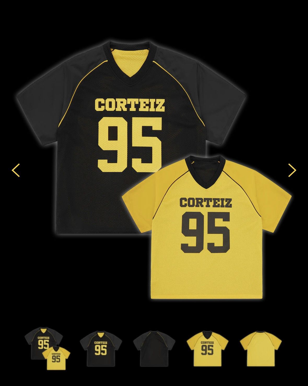 Corteiz Football Jersey サッカーシャツ イエロー Corteiz Carni Stellations Football Jersey Yellow - FW23 - US