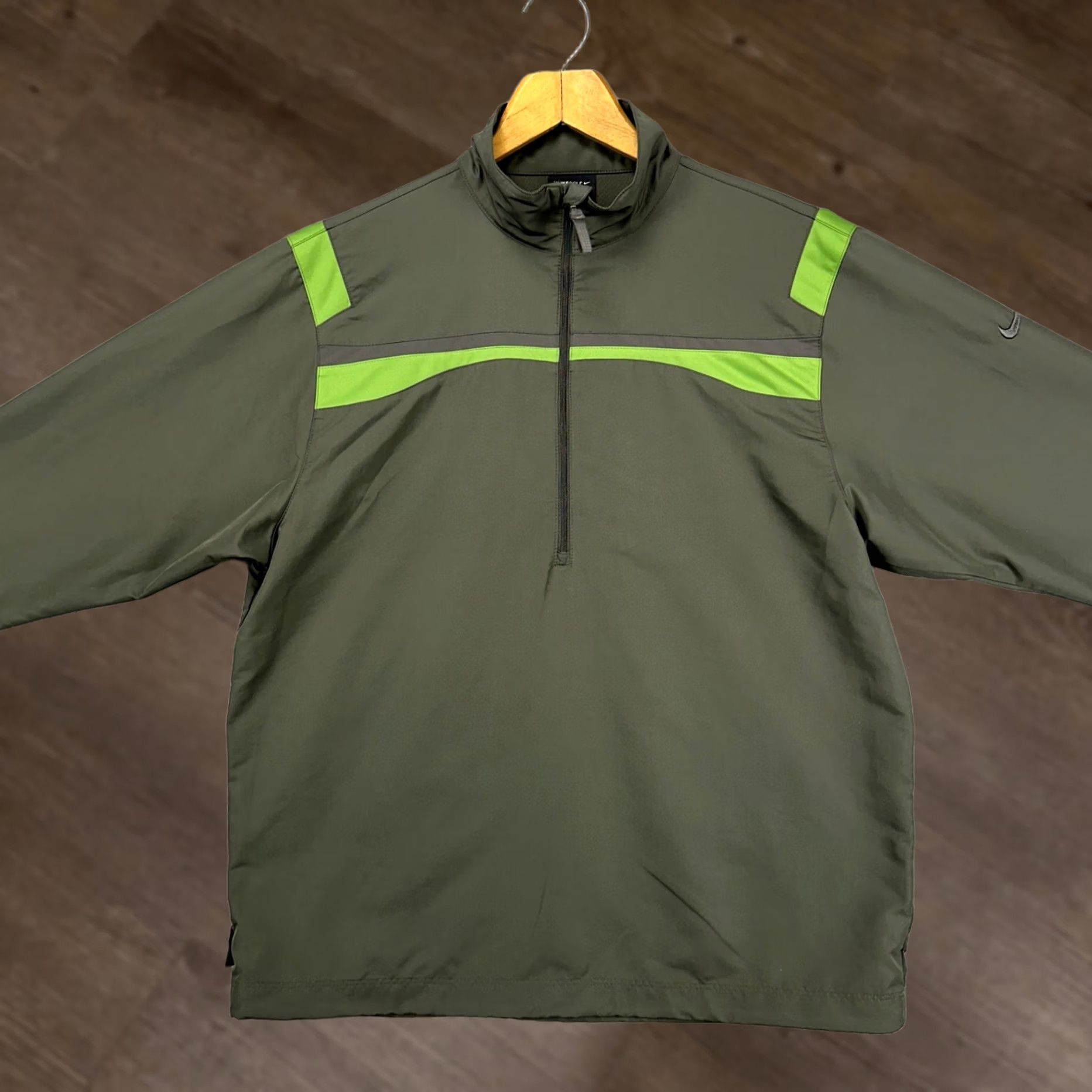 Nike Nike Golf Mens Half Zip Pullover Jacket M Olive Green Long Sleeve Athletic Slim Fit Outdoor Casual Sports Size US M / EU 48-50 / 2 - 1 Thumbnail
