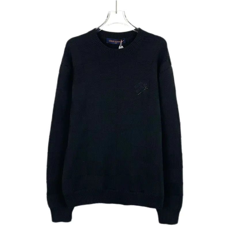 Louis Vuitton Louis Vuitton Black Cotton Knit Sweater for Men 0089 Size US XS / EU 42 / 0 - 1 Thumbnail
