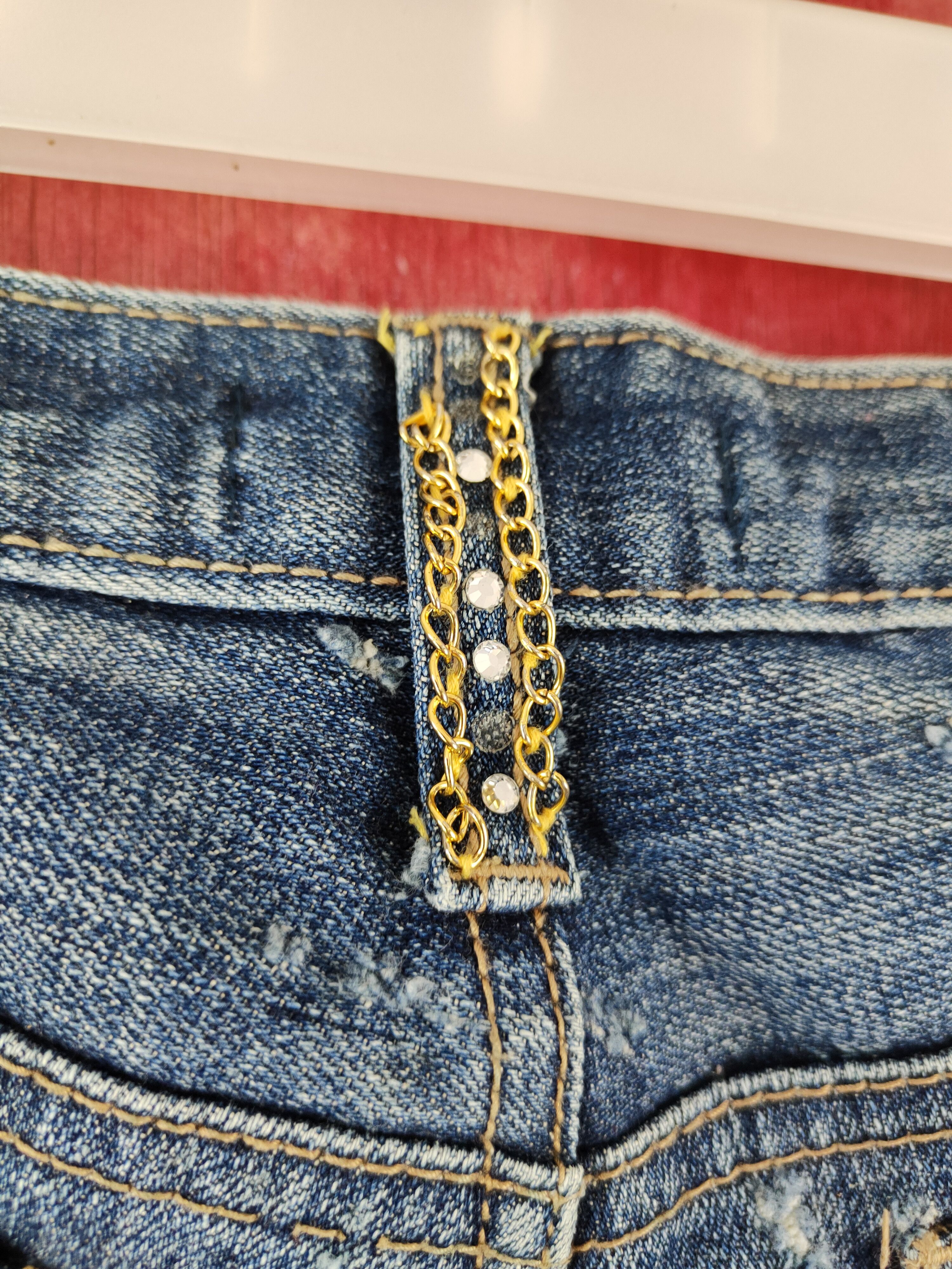 Designer × Japanese Brand Cecil McBee Blue Distressed Ripped Jeans #S2139 Size 28" / US 6 / IT 42 - 8 Thumbnail