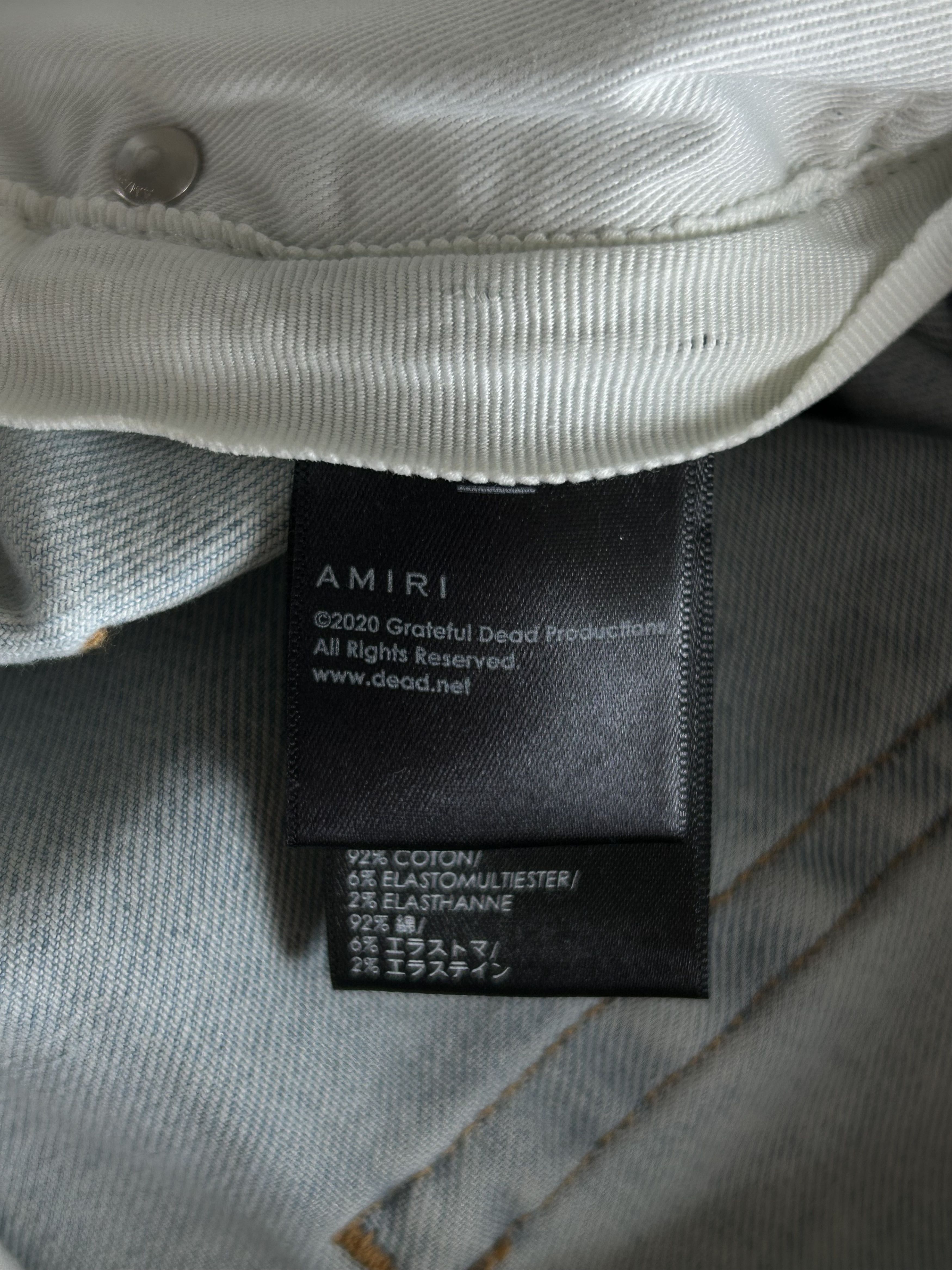 Amiri Amiri Grateful Dead Light Indigo & Multicolor Patch Jeans Size US 32 / EU 48 - 4 Thumbnail