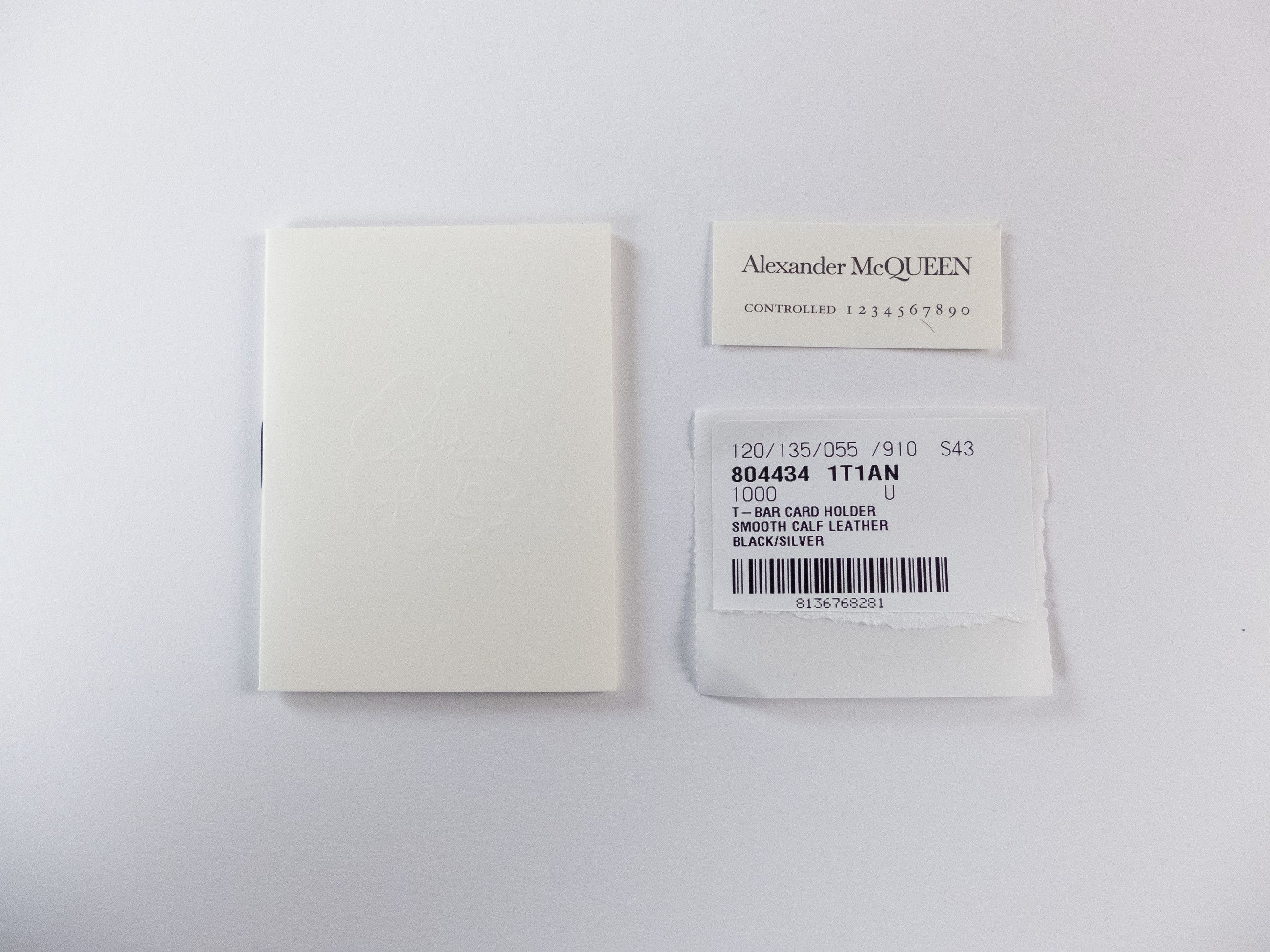 Alexander McQueen ALEXANDER MCQUEEN black T-bar leather card holder with chain Size ONE SIZE - 9 Thumbnail