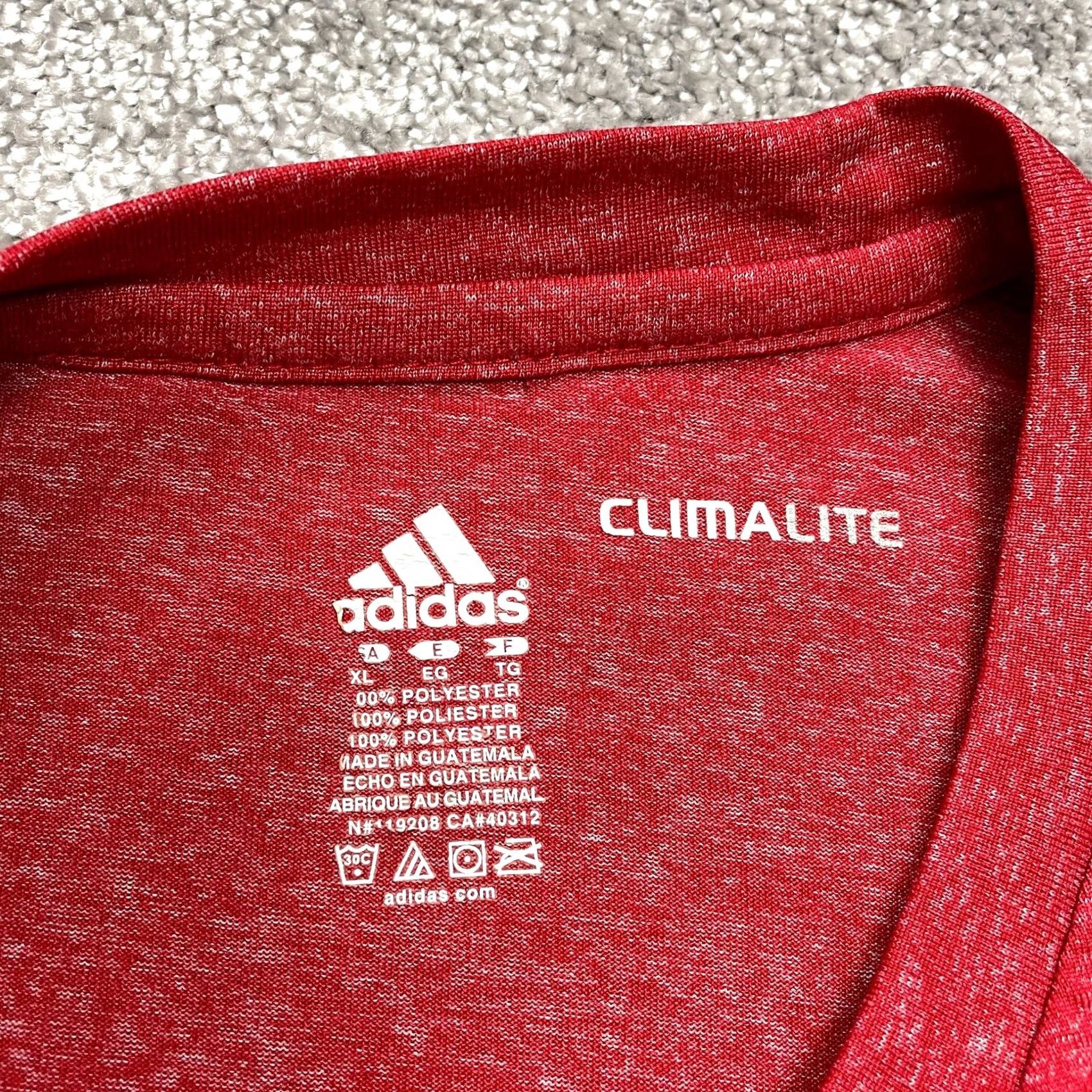 Adidas Adidas Rugby Shirt Mens 2XL Red Short Sleeve Saint Mary's Student Logo Climalite Size US XXL / EU 58 / 5 - 4 Thumbnail