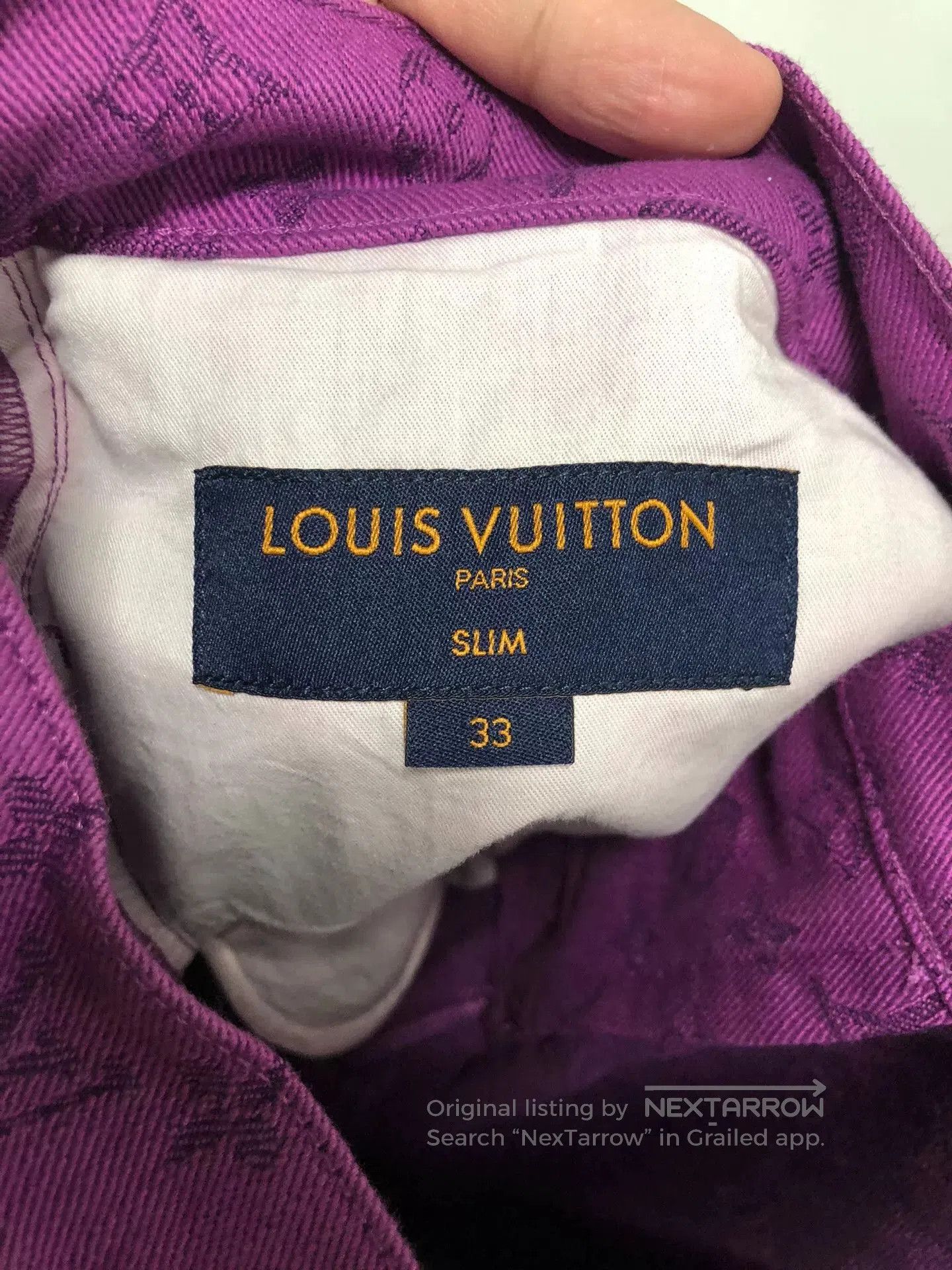Louis Vuitton louis vuitton purple logo jeans for men. Size US 33 - 3 Thumbnail