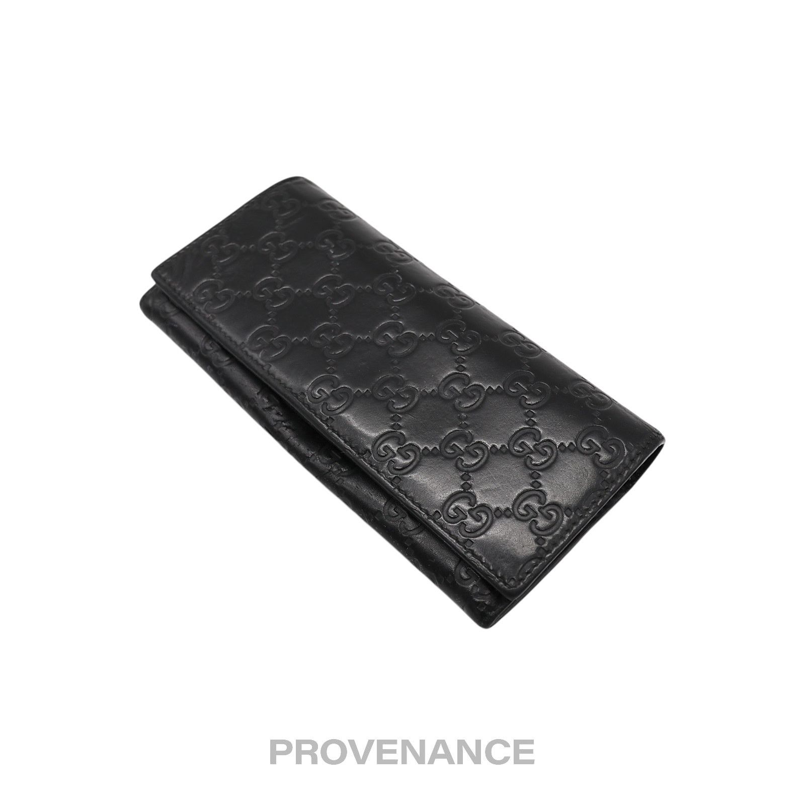 Gucci 🔴 Gucci Long Wallet - Black Guccissima Leather Size ONE SIZE - 3 Thumbnail