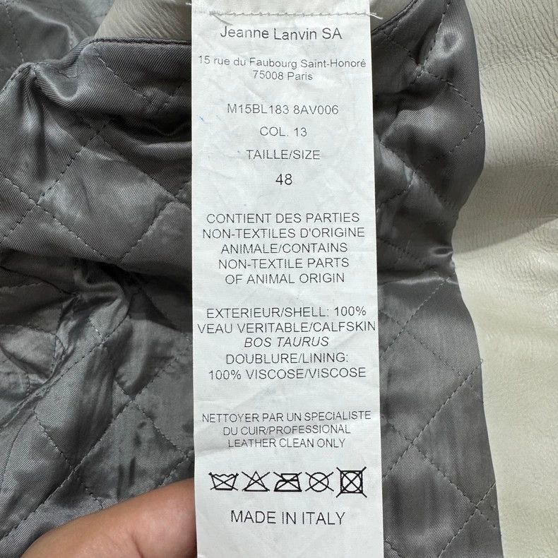 Lanvin Lanvin Cowhide motorcycle leather jacket Size US M / EU 48-50 / 2 - 3 Thumbnail