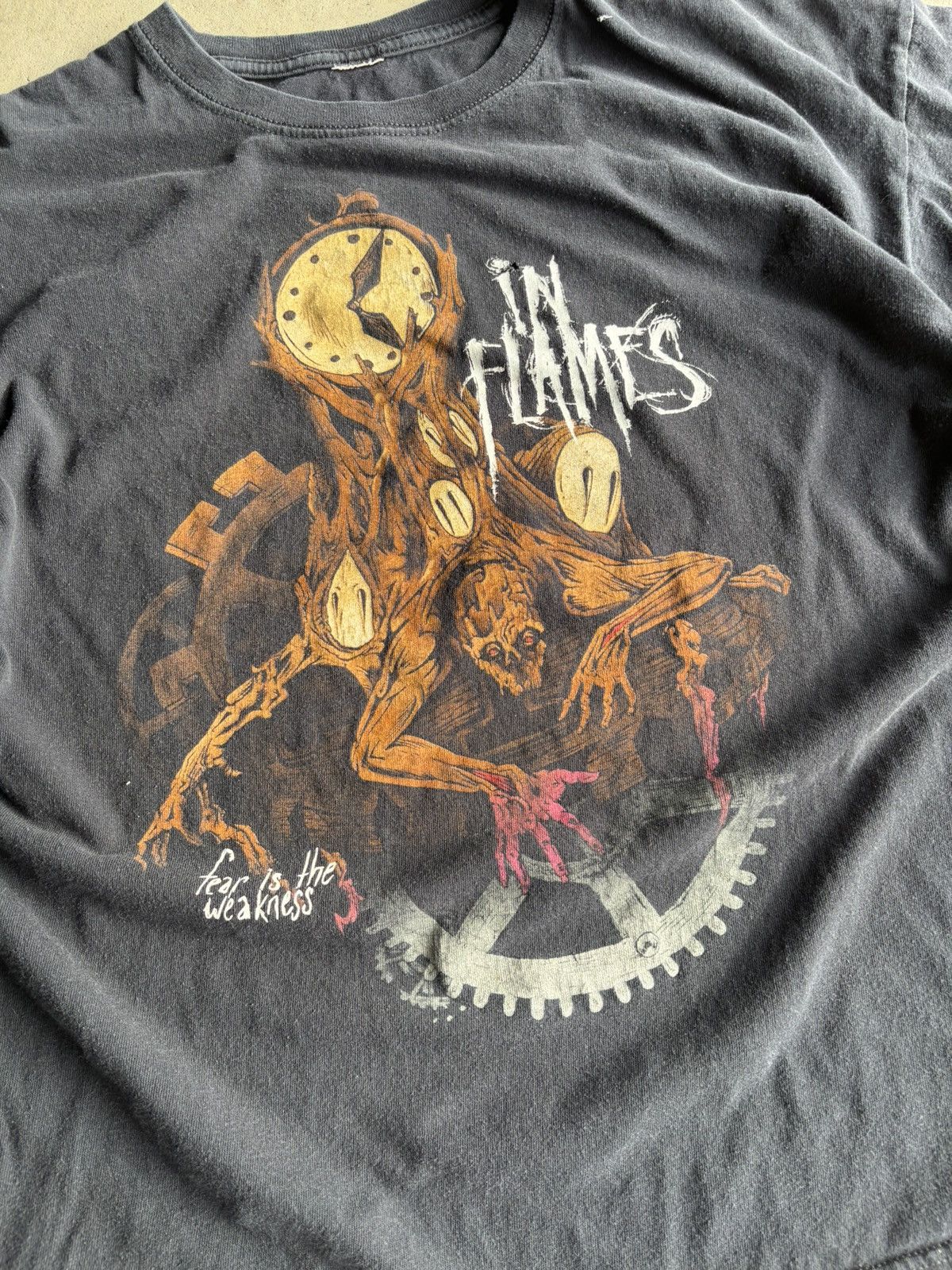 Other Vintage Early 2000s In Flames Faded Black Grunge Band Tee Size US L / EU 52-54 / 3 - 3 Thumbnail