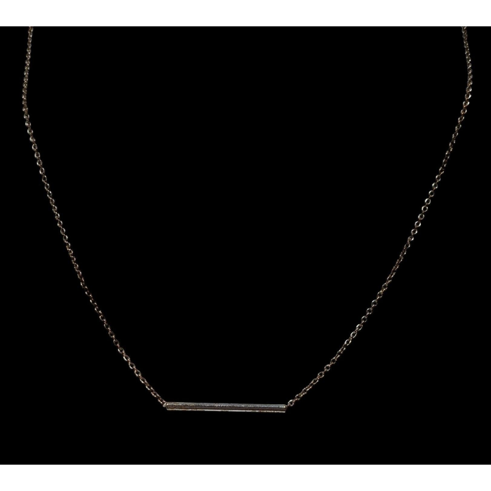 Other Minimalist Silver Tone Tube On Chain Necklace Size ONE SIZE - 4 Thumbnail