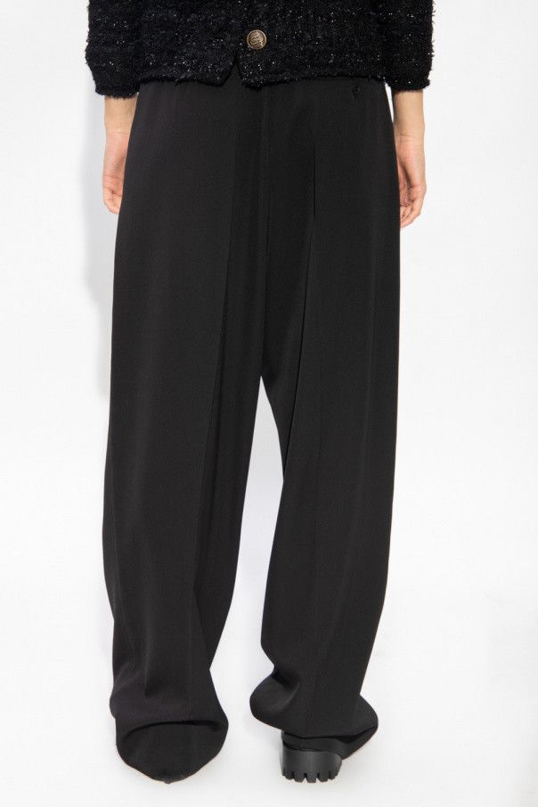 Balenciaga o1in1g0125 Bias Loose Pant in Black Size 25" / US 0 / IT 36 - 3 Thumbnail