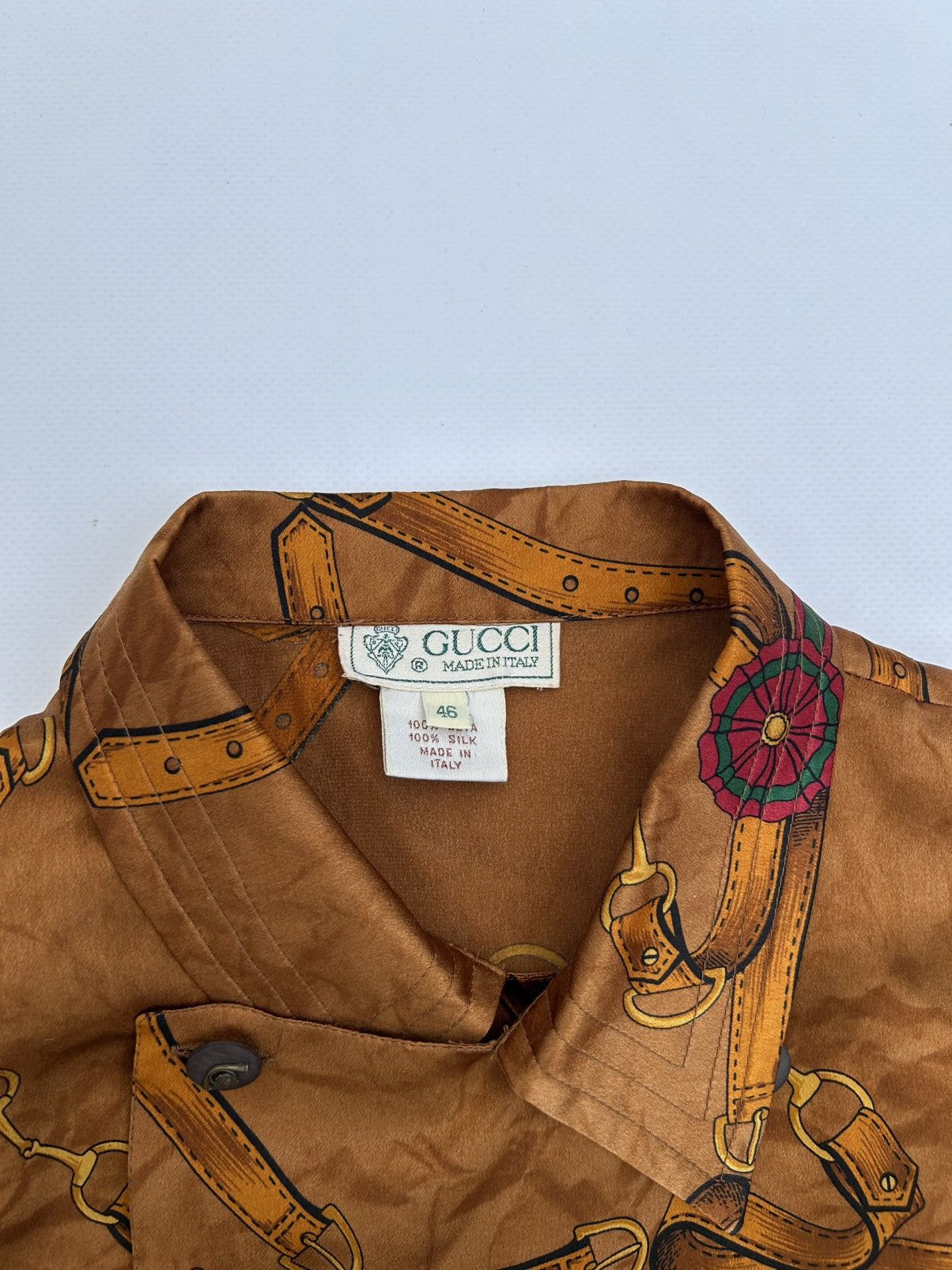 Gucci Vintage 1970’ Gucci Silk Shirt Size US M / EU 48-50 / 2 - 3 Thumbnail