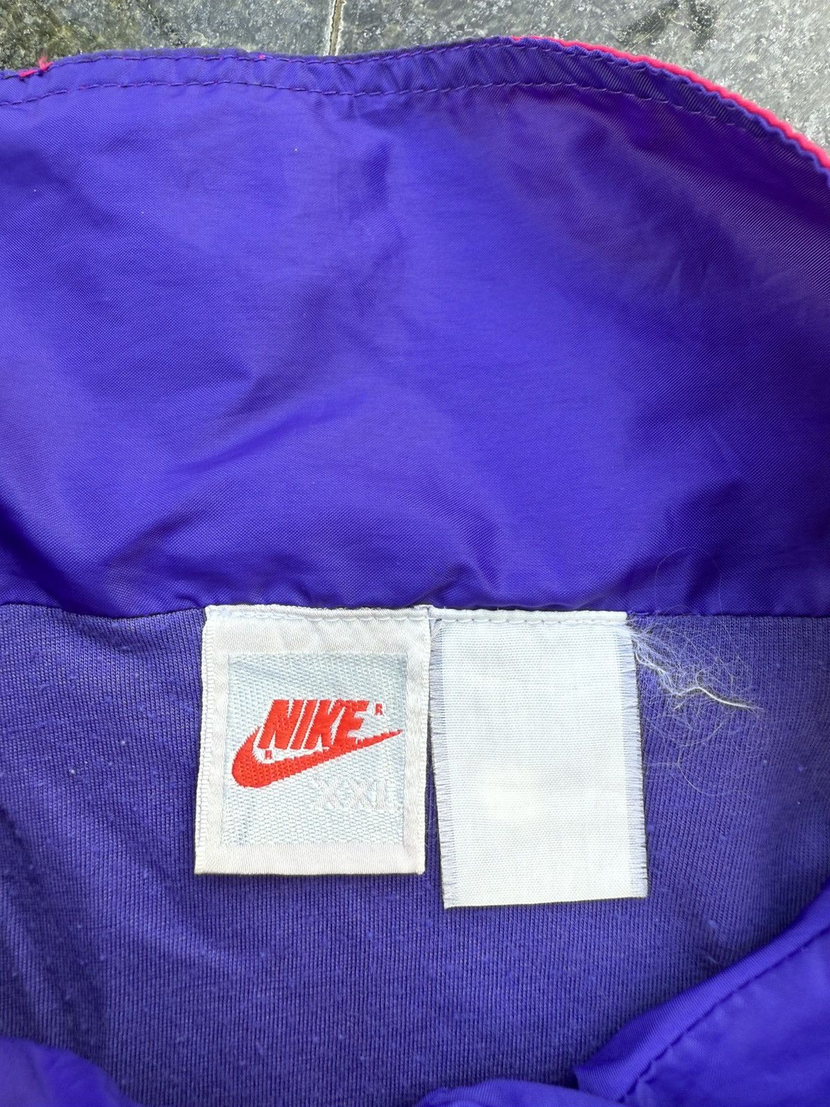 Nike × Vintage 90’s NIKE RARE SWOOSH Y2K RETRO USA ZIP NYLON JACKET Size US XXL / EU 58 / 5 - 8 Thumbnail