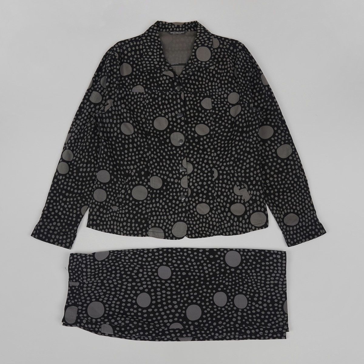 Marimekko Marimekko Mika Piirainen Vintage Polka Dot Suit Blazer Skirt Size M / US 6-8 / IT 42-44 - 1 Thumbnail