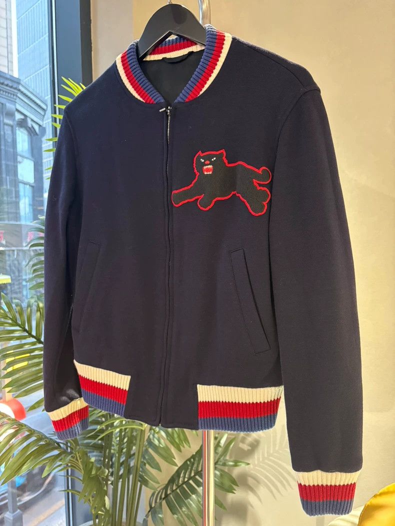 Gucci Gucci Dark blue leopard embroidered jacket 2502-Nextarrow Size US S / EU 44-46 / 1 - 3 Thumbnail
