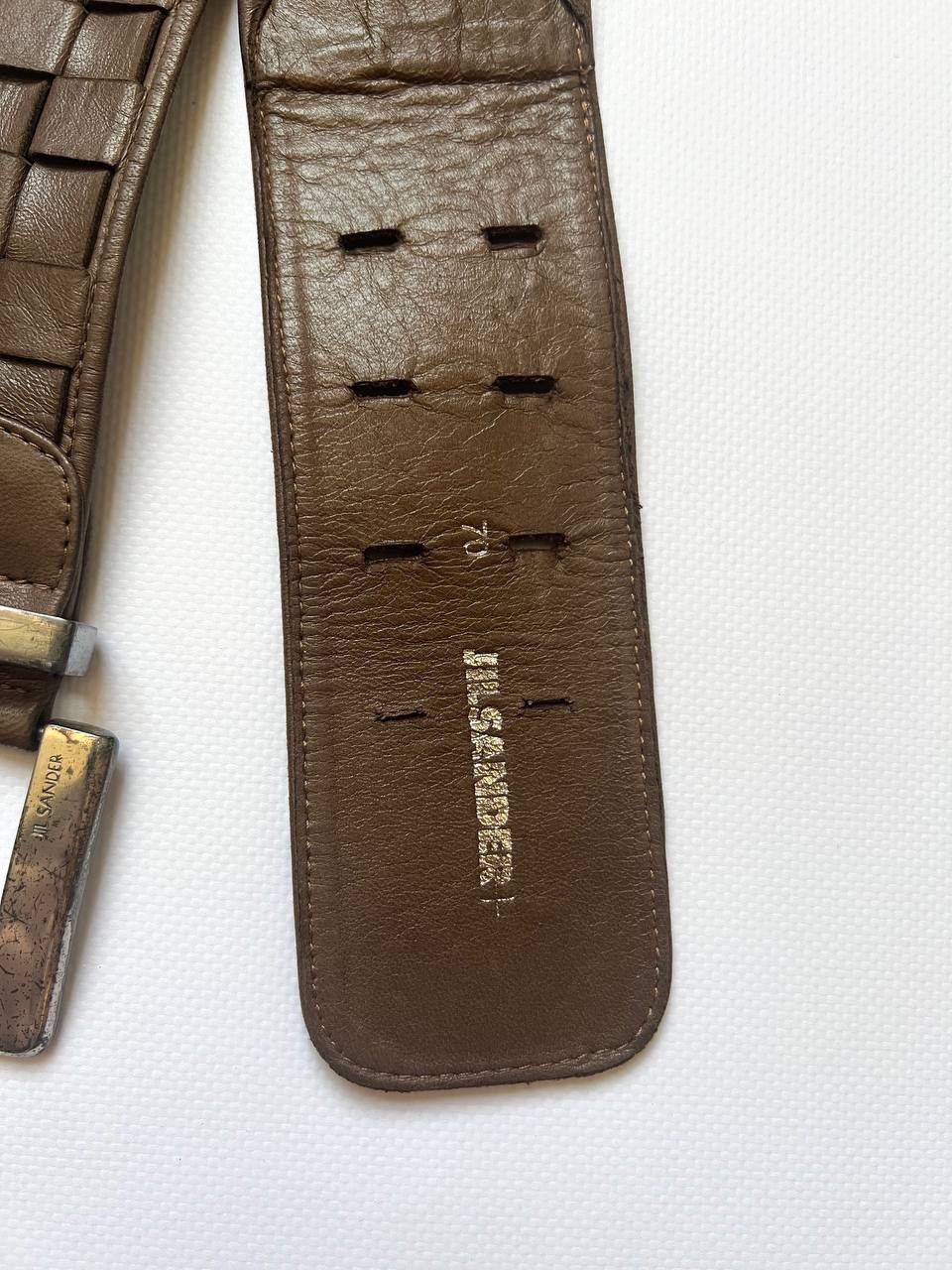 Japanese Brand × Jil Sander Vintage rare Jil Sander 90s braided pleated leather belt Size ONE SIZE - 4 Thumbnail