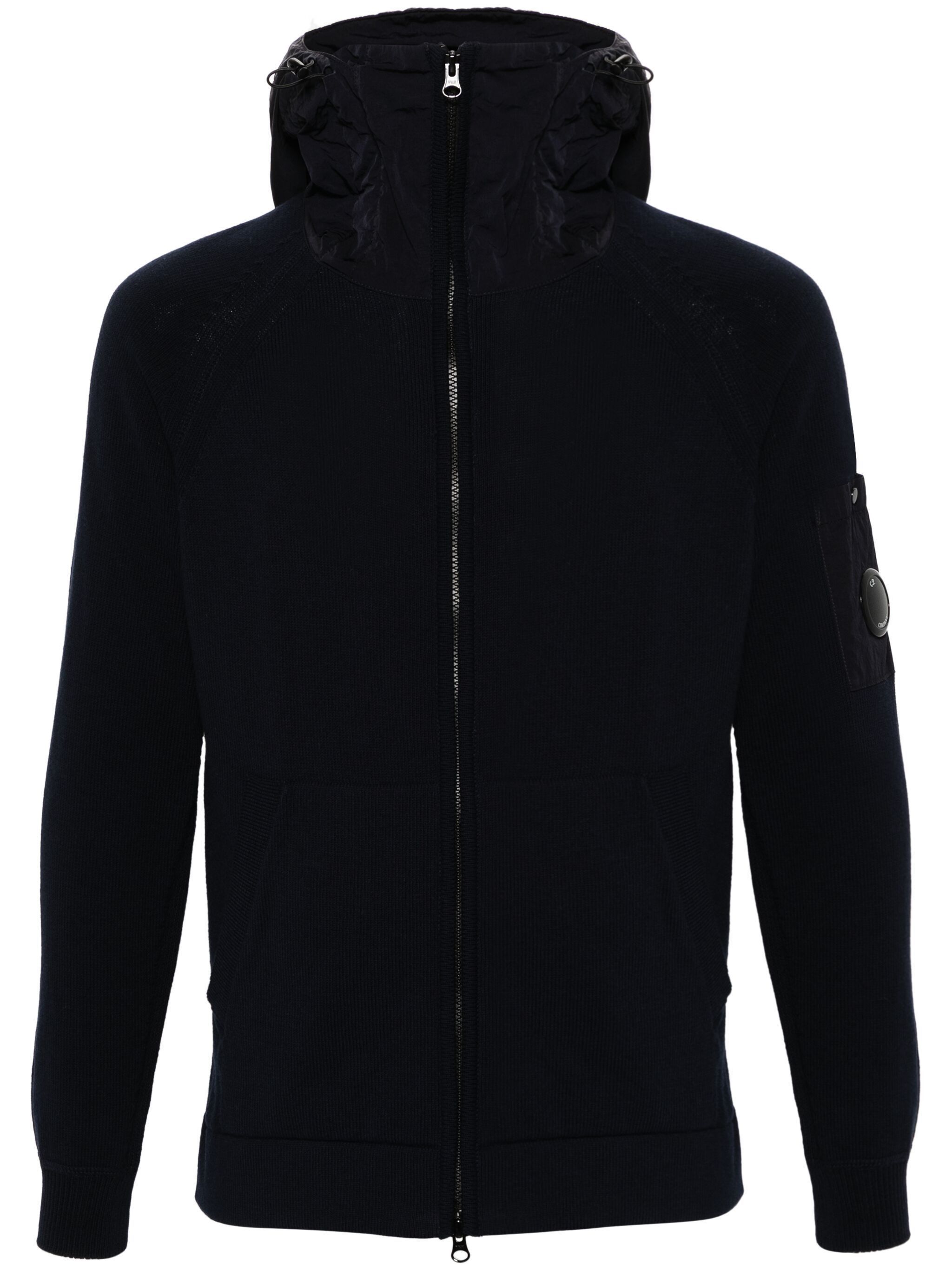 C.P. Company o1y1224 Hooded Cardigan in Navy Blue Size US S / EU 44-46 / 1 - 1 Thumbnail