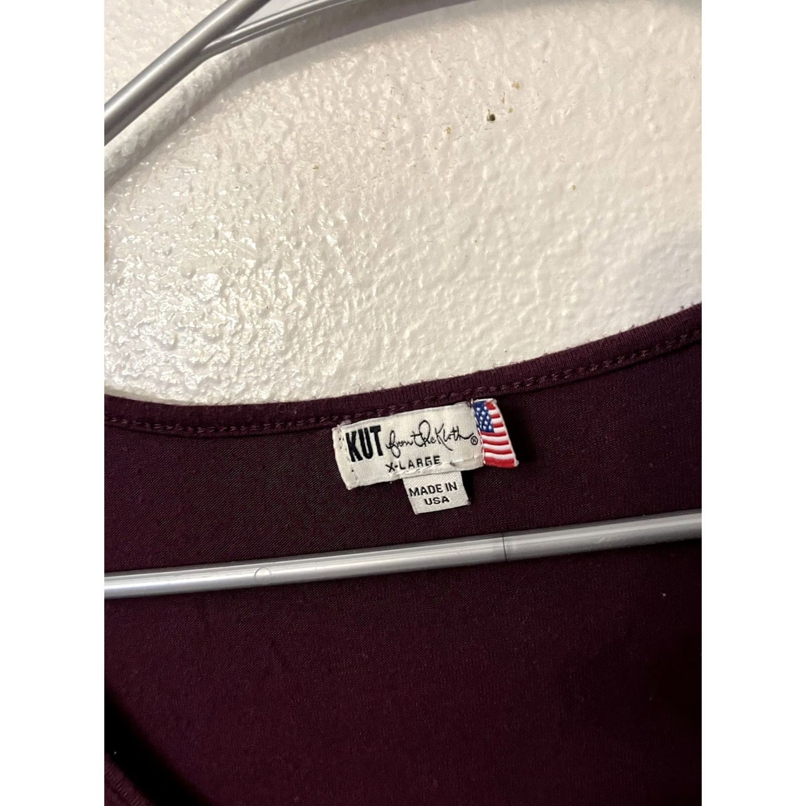 Vintage Kut from the Kloth Knit Scoop Neck Top Long Sleeve Maroon Size XL Women Size XL / US 12-14 / IT 48-50 - 2 Thumbnail