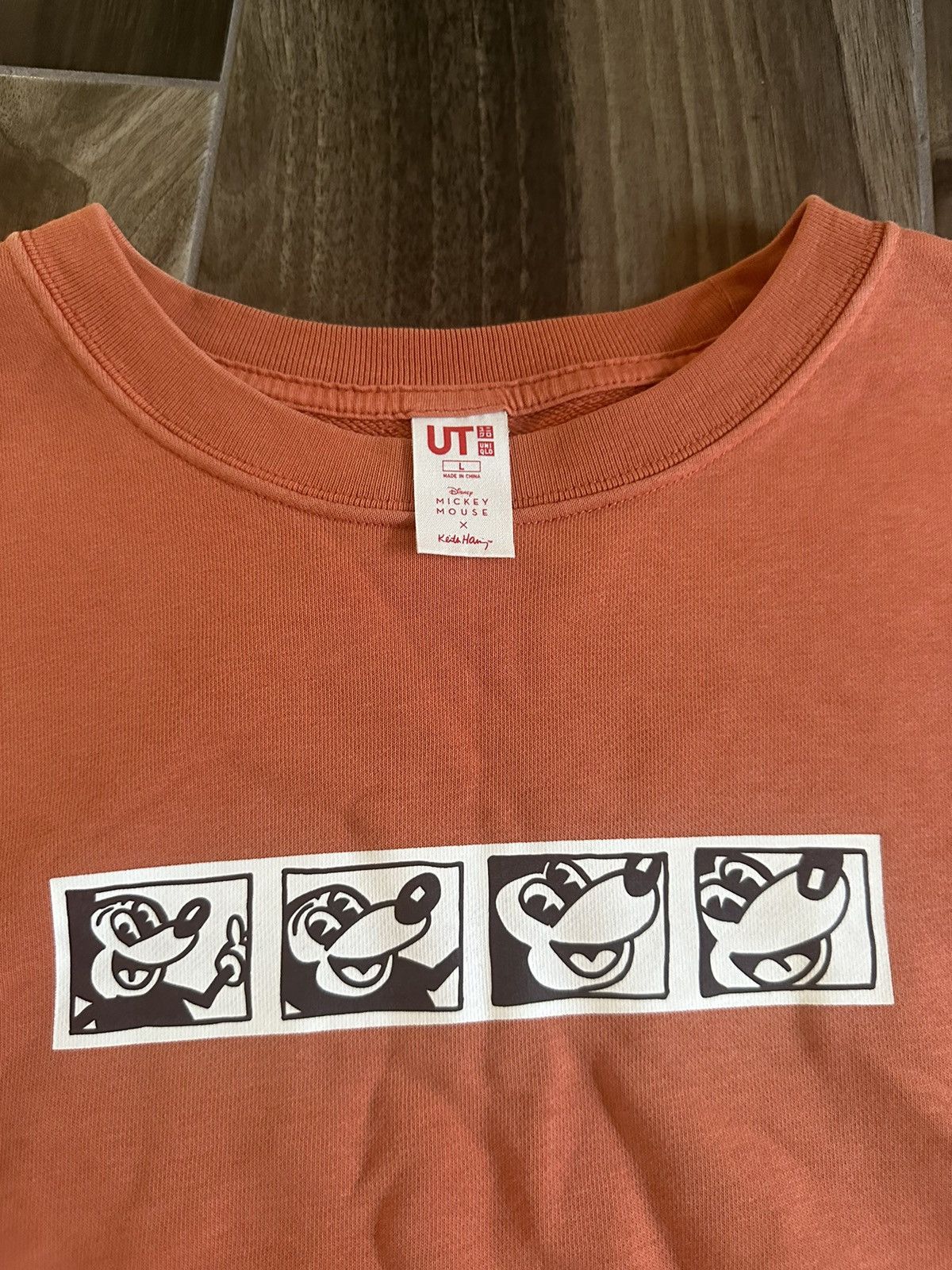Keith Haring × Uniqlo × Vintage Uniqlo x Keith Haring x Mickey Mouse orange sweatshirt Size US L / EU 52-54 / 3 - 3 Thumbnail
