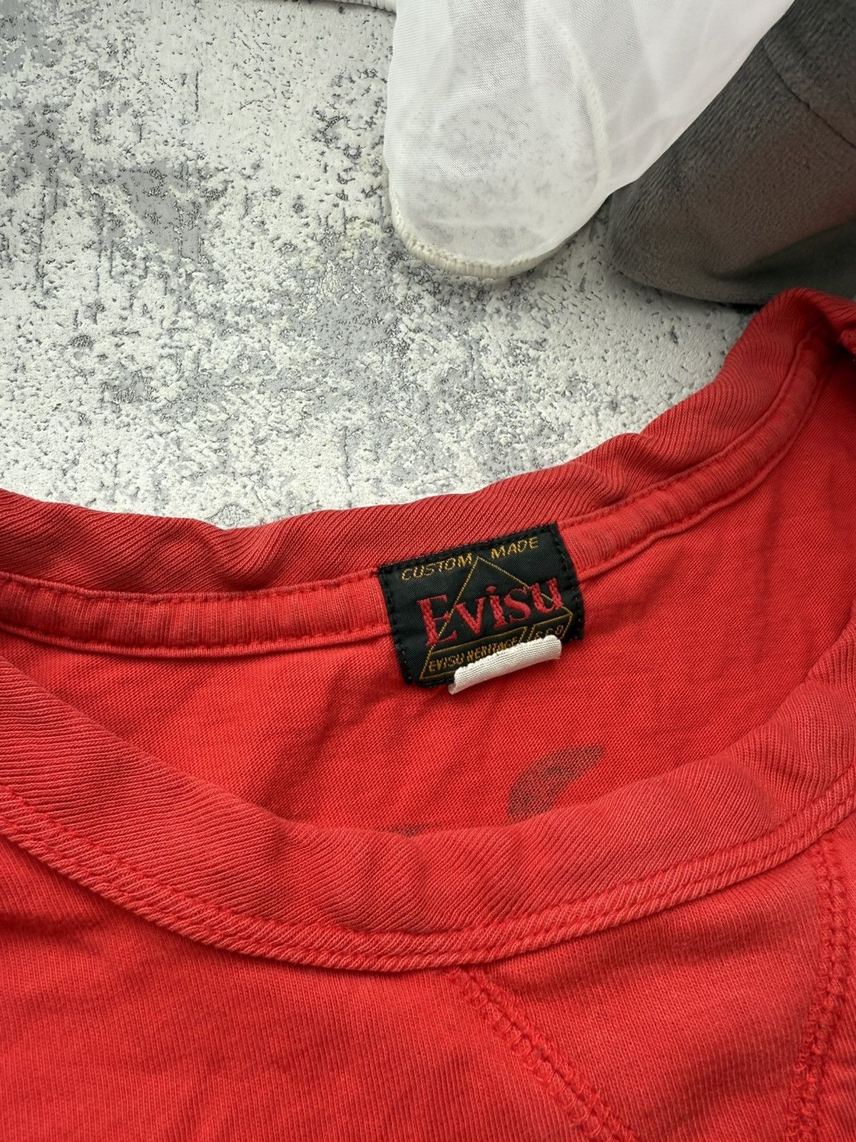 Evisu × Japanese Brand Evisu Vintage Logo Red T-Shirt Size US XXL / EU 58 / 5 - 9 Thumbnail