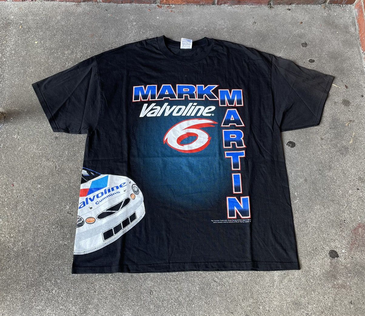 90s Stedman Nascar Mark Martin #6 Valvoline Racing T Shirt