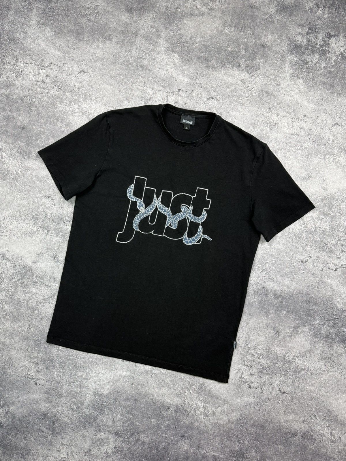Just Cavalli Just Cavalli Snake Big Logo T-Shirt Designer Tee Rare Y2K Size US XL / EU 56 / 4 - 2 Thumbnail