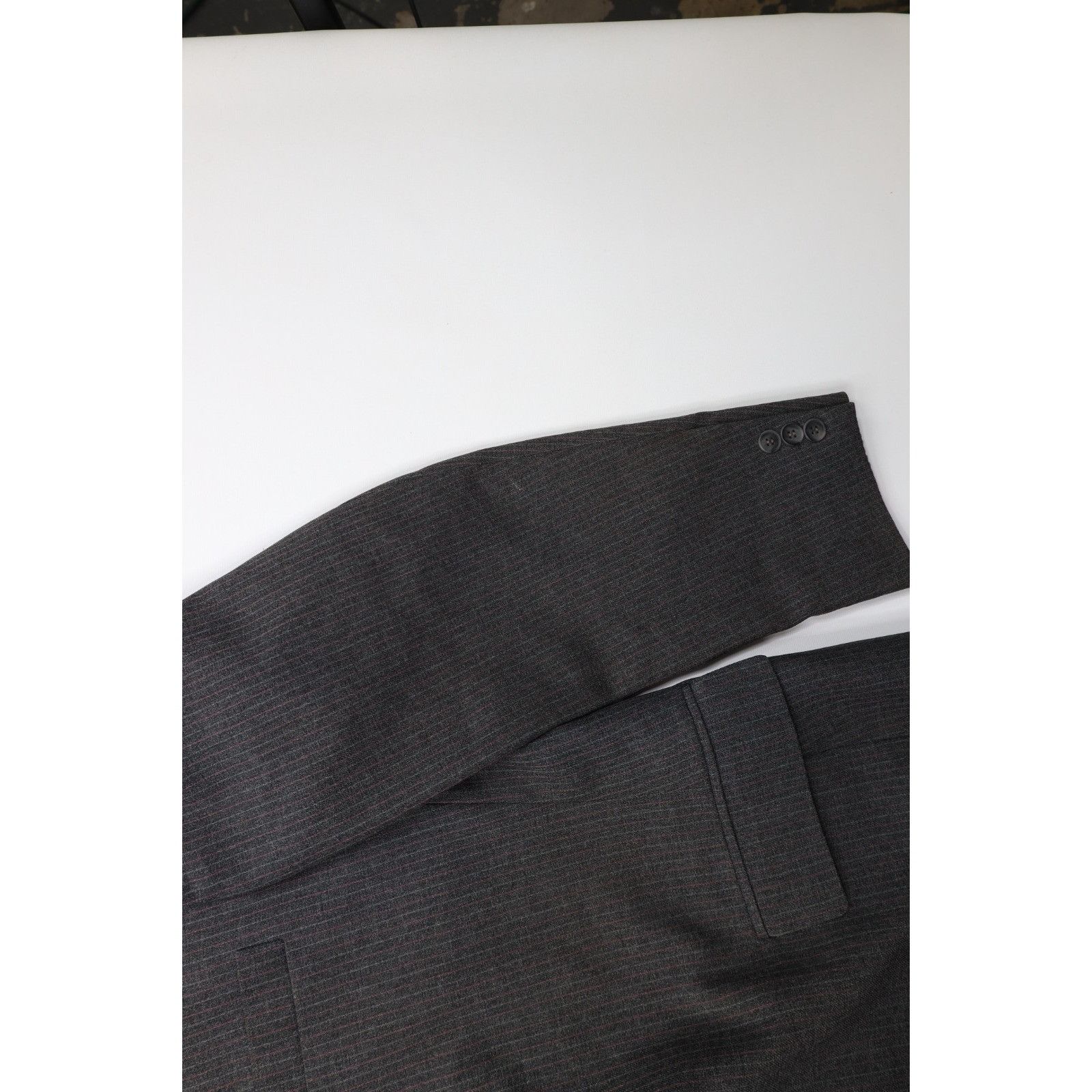 Vintage Vintage 70s Streetwear Distressed 3 Piece Knit Striped Suit Size 44R - 5 Thumbnail
