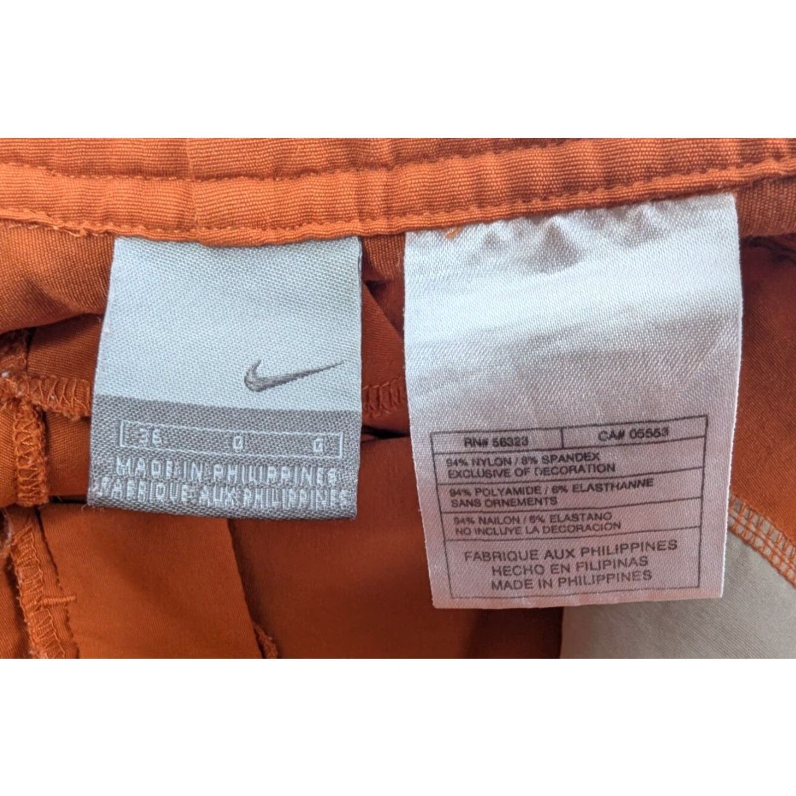 Nike NIKE Swim Trunks Bottom Mens Orange Beige Nylon 36 Beach Y2K Drawstring Size US 36 / EU 52 - 7 Thumbnail