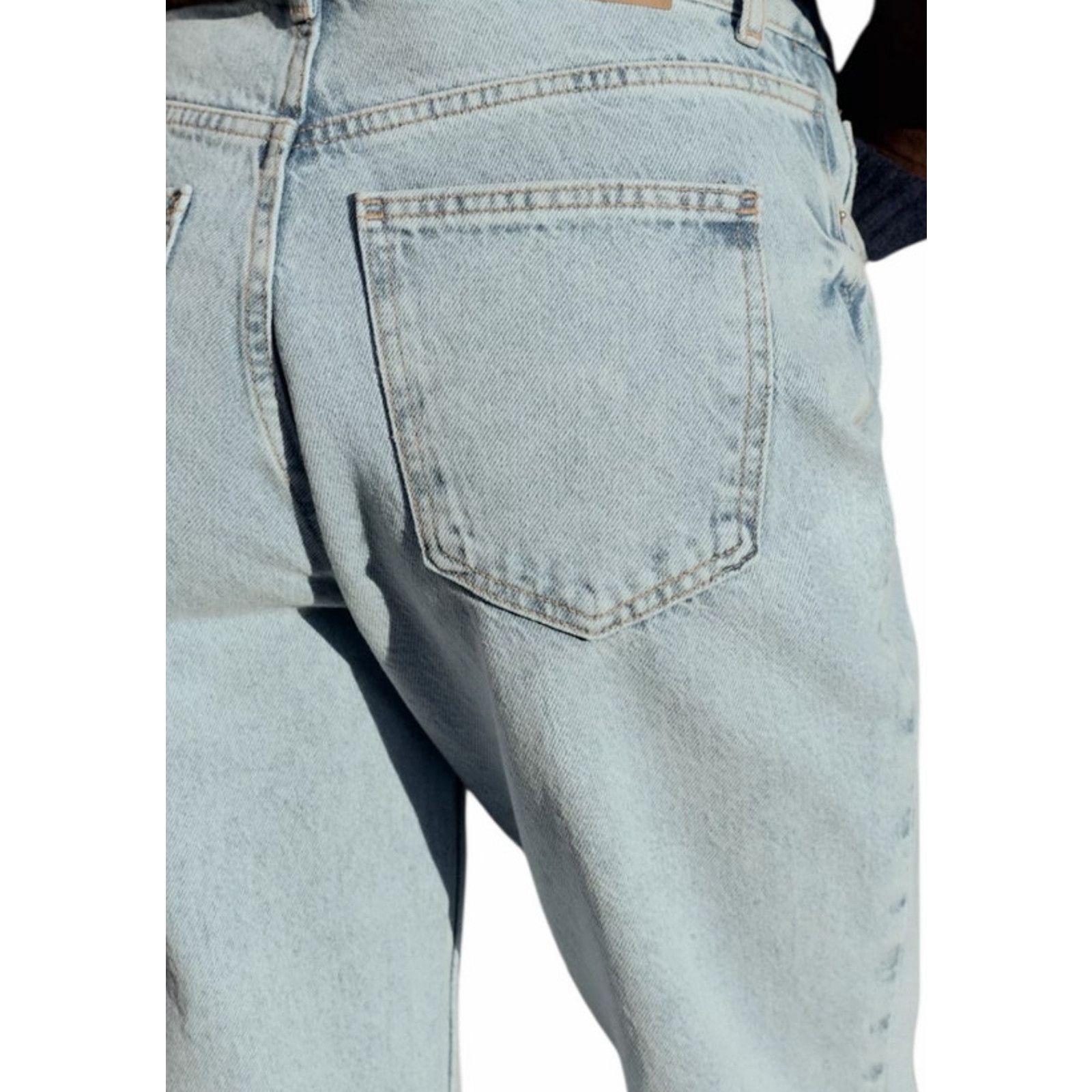 Zara Blue High Waist Straight Ankle Rigid Pocketed Cotton Jeans Size 27" / US 4 / IT 40 - 6 Thumbnail