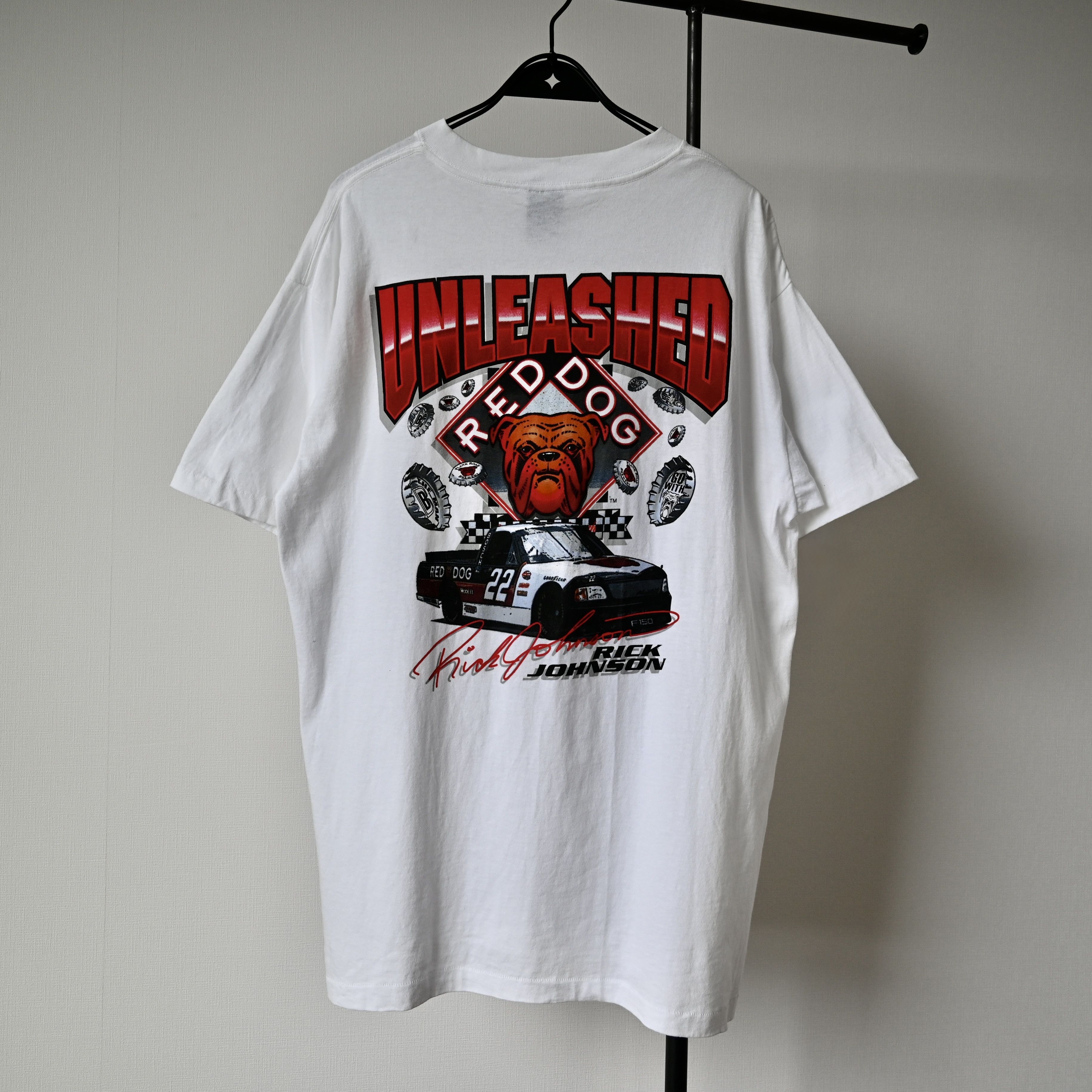 No Fear Vintage 1990s RICK JOHNSON x RED DOG racing t-shirt Size US XL / EU 56 / 4 - 2 Thumbnail