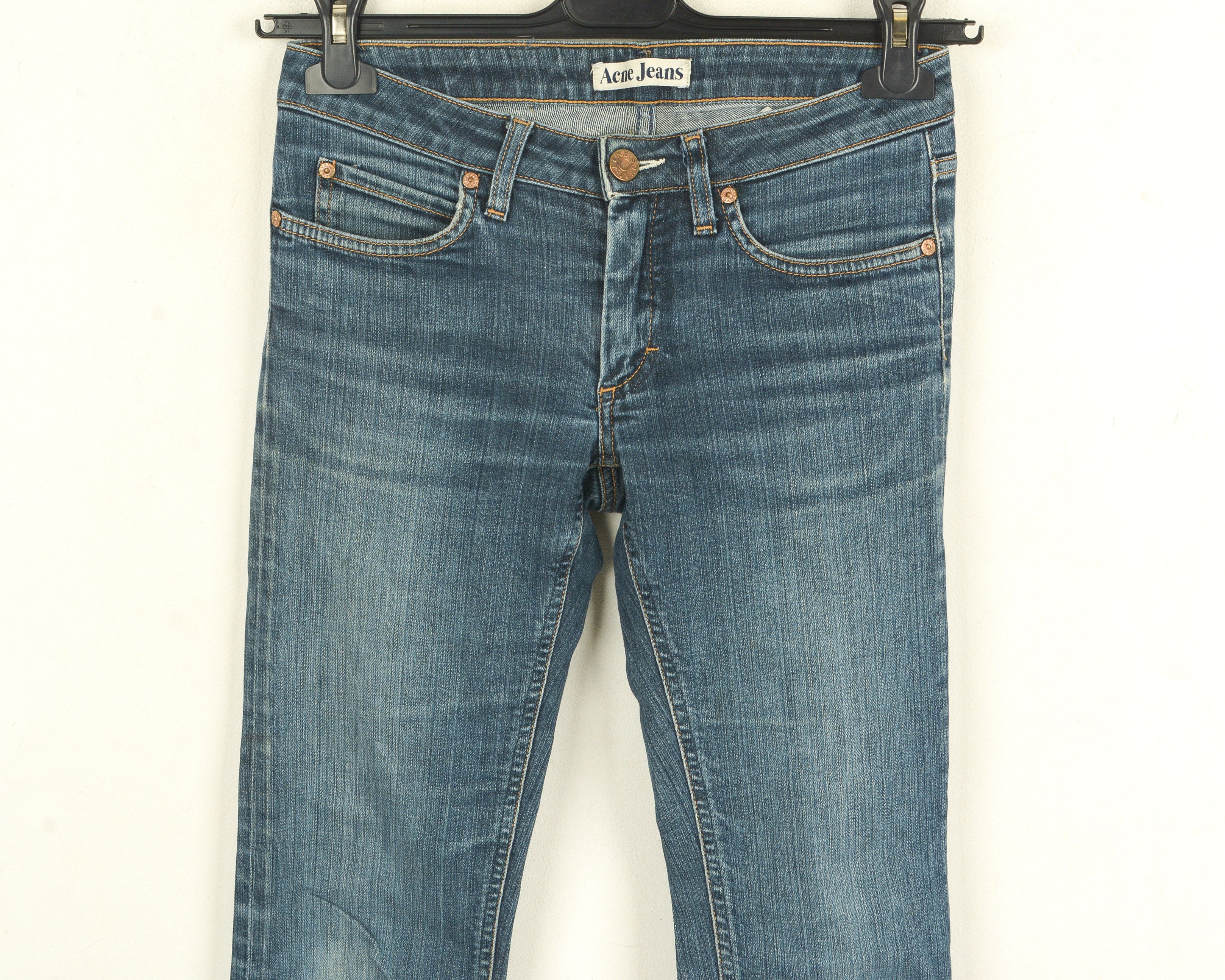 Acne Studios Jeans Hep Raw Women's W27 L34 Skinny Slim Denim Trousers Size 27" / US 4 / IT 40 - 2 Thumbnail