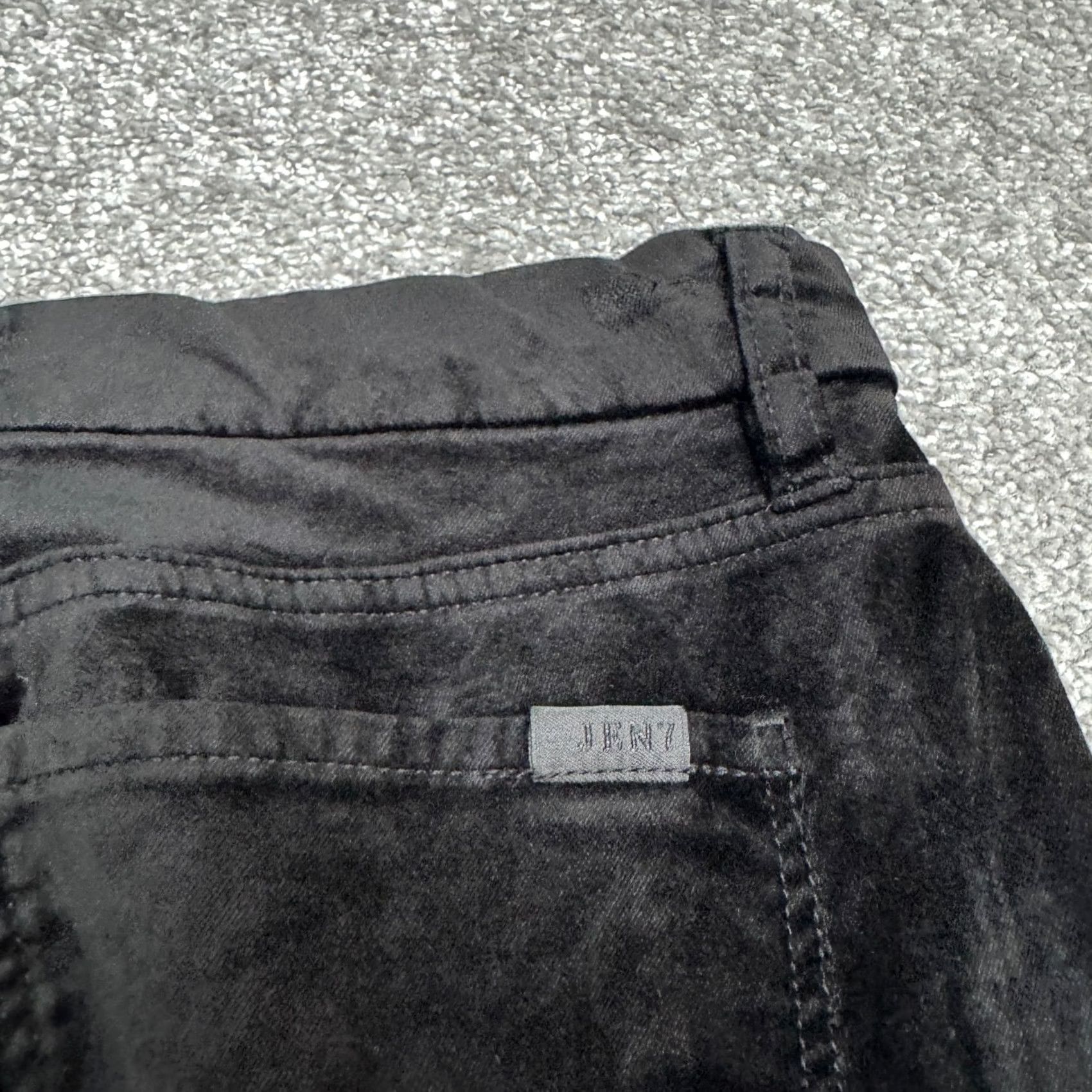 7 For All Mankind 7 For All Mankind Velvet Skinny Ankle Pants Womens 8 Black High Rise Jeans & Pants Shoes? Size 30" / US 8 / IT 44 - 4 Thumbnail