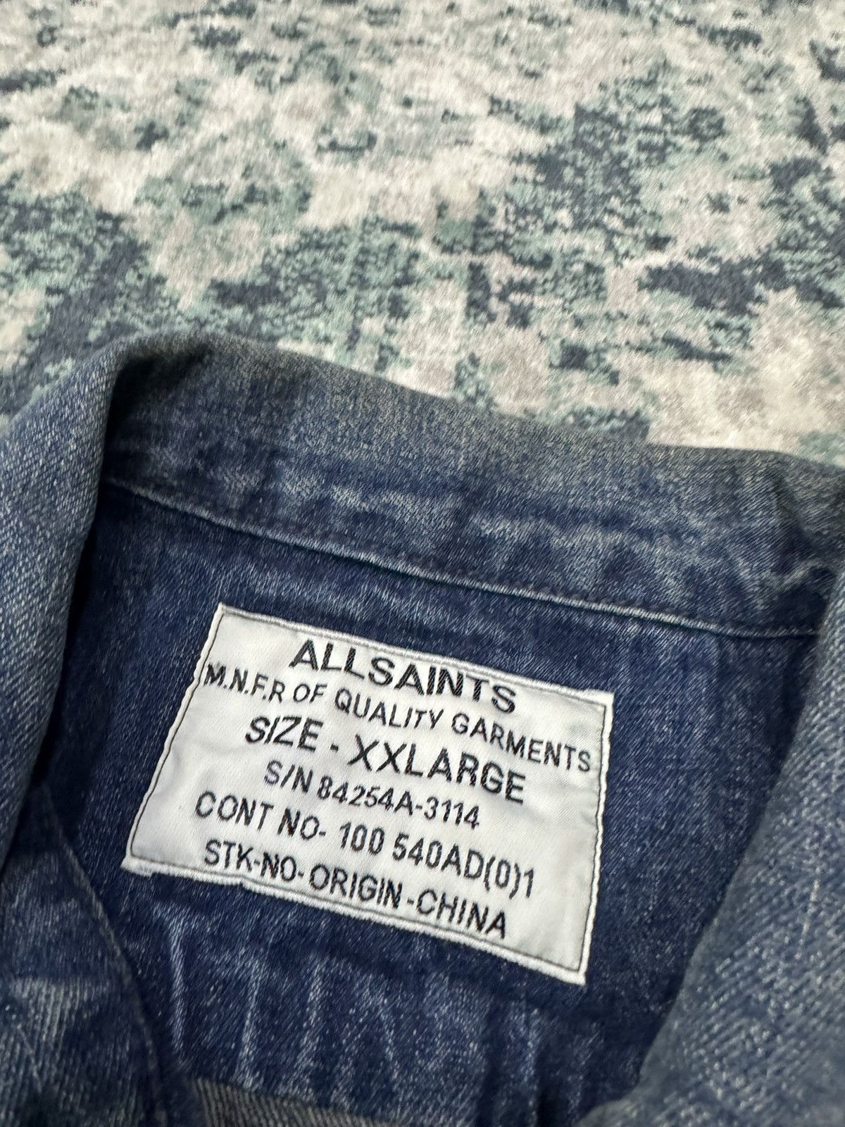 Allsaints ALLSAINTS STONE WASHED DENIM JACKET Size US L / EU 52-54 / 3 - 3 Thumbnail