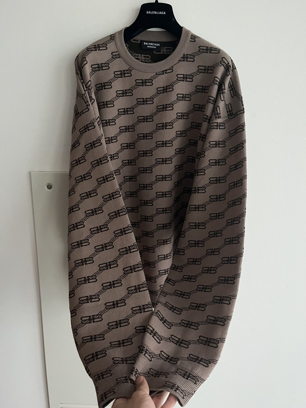 Balenciaga Runway Brand New Rare Balenciaga BB Monogram Sweater Size US L / EU 52-54 / 3 - 1 Thumbnail