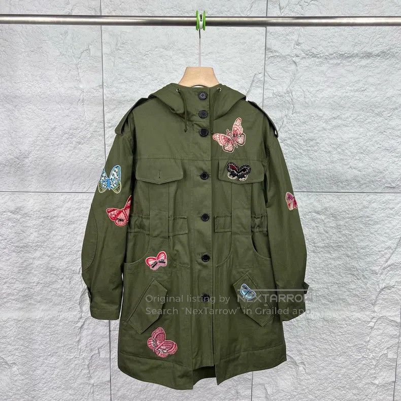 Valentino Valentino Green studded beaded butterfly embroidered milit Size US XS / EU 42 / 0 - 1 Thumbnail