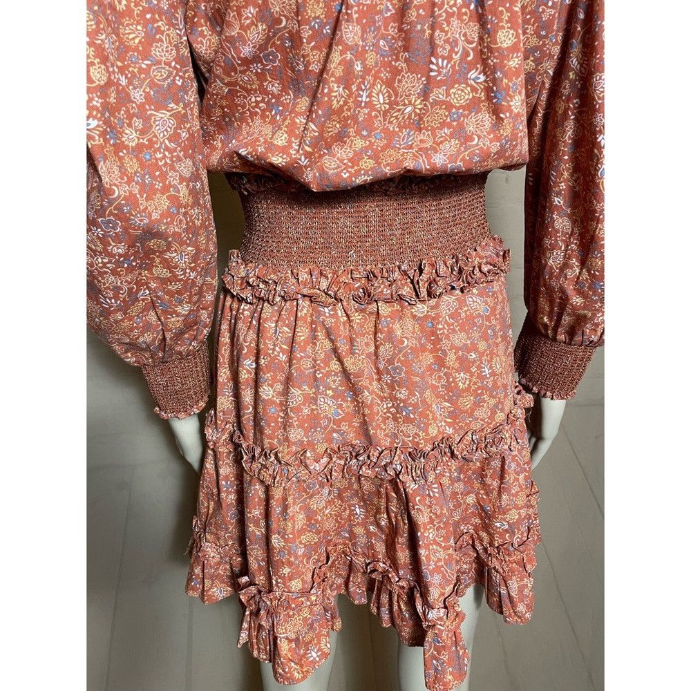 House of Harlow NWT New HOUSE OF HARLOW 1960 V-neck Smocked Waist Tiered Ru Size S / US 4 / IT 40 - 9 Thumbnail