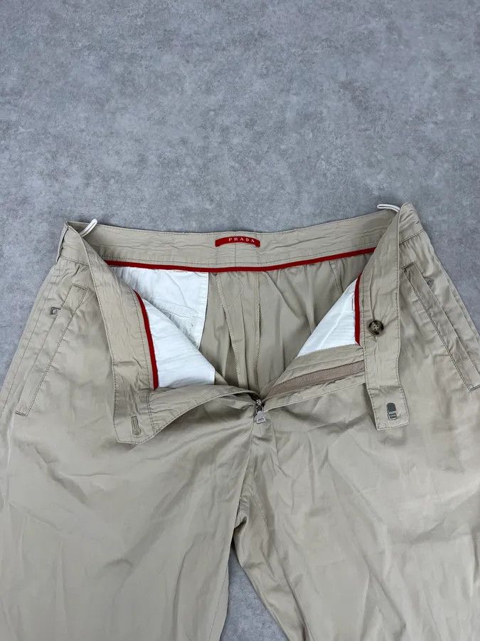 Prada SS2007 Prada Beige Nylon Zip-Ankle Technical Cargo Pants Size 28" / US 6 / IT 42 - 9 Thumbnail