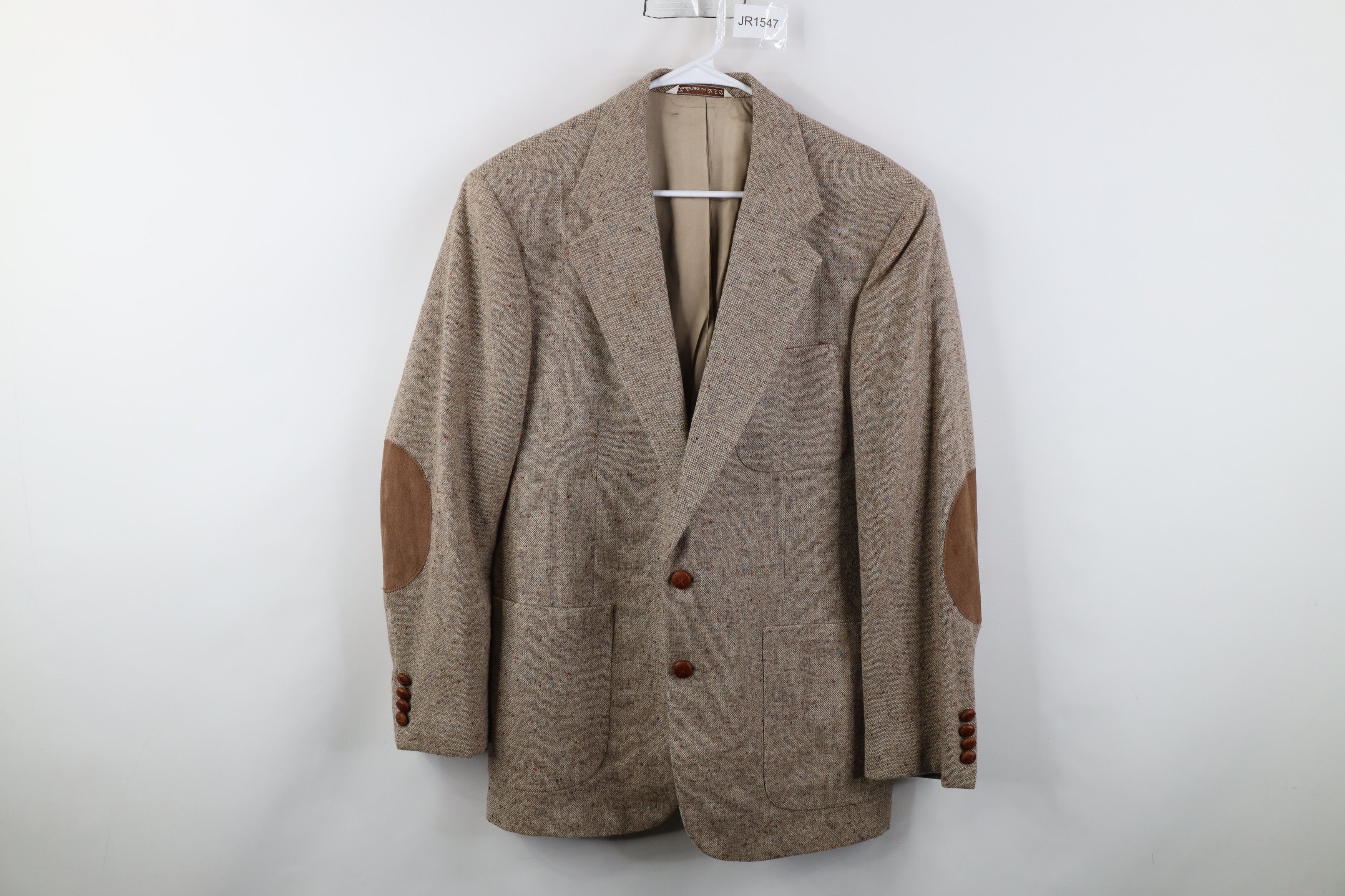 Vintage Vintage 90s Rainbow Atomic Fleck Suede Elbow Patch Jacket Size US XXL / EU 58 / 5 - 1 Thumbnail