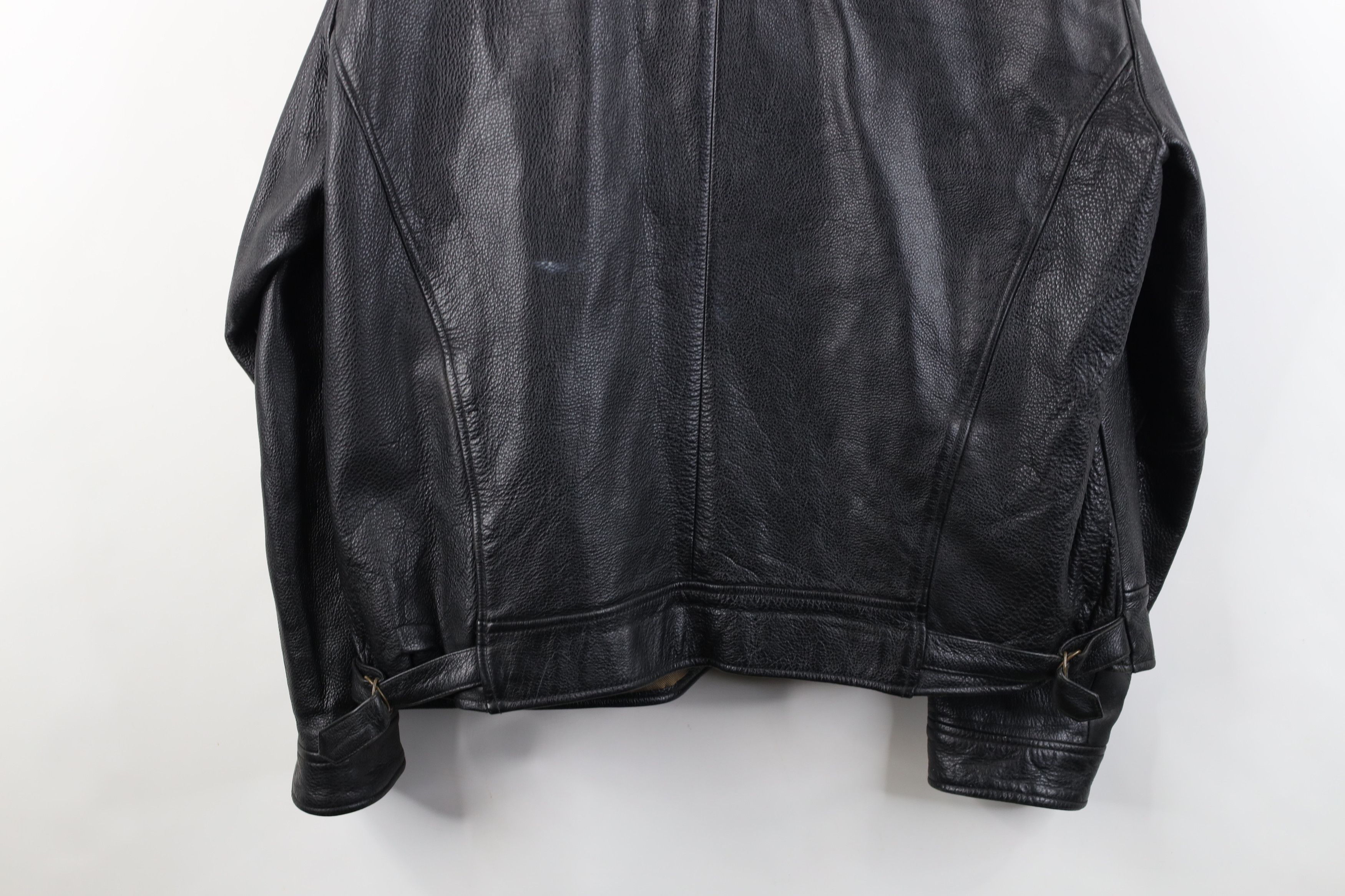 Vintage Vintage 90s Streetwear Heavyweight Full Zip Leather Jacket Size US L / EU 52-54 / 3 - 15 Thumbnail