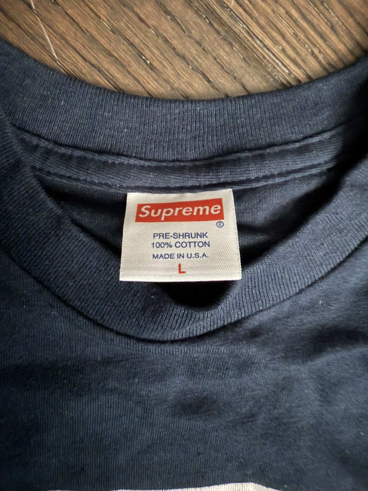Supreme Deadstock Kate Moss Tee Navy Blue Size US L / EU 52-54 / 3 - 3 Thumbnail