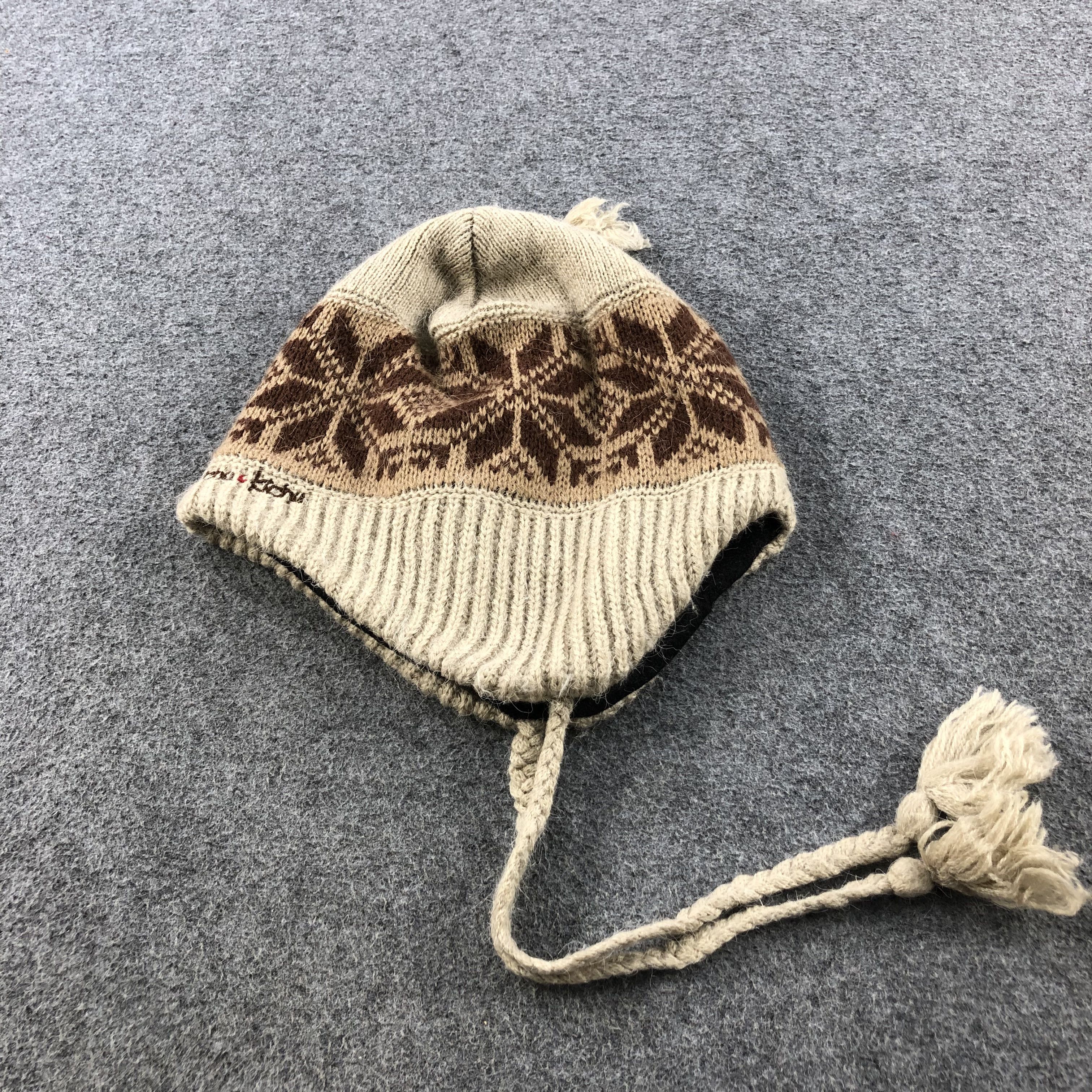 Vintage Fair Isle Earflap Snowcap Beanie Snow Hat B79 Size ONE SIZE - 3 Thumbnail