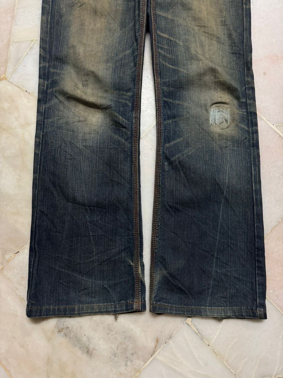 Edwin 💥Flare💥Vintage Edwin Buckle Back Sick Rusty Mudwash Distress Size US 31 - 9 Thumbnail