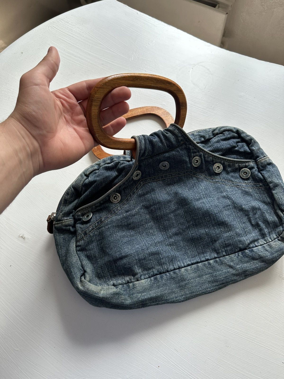 Other Vintage Jeans Button Wooden Handles Bag Retro Band Opium Size ONE SIZE - 3 Thumbnail