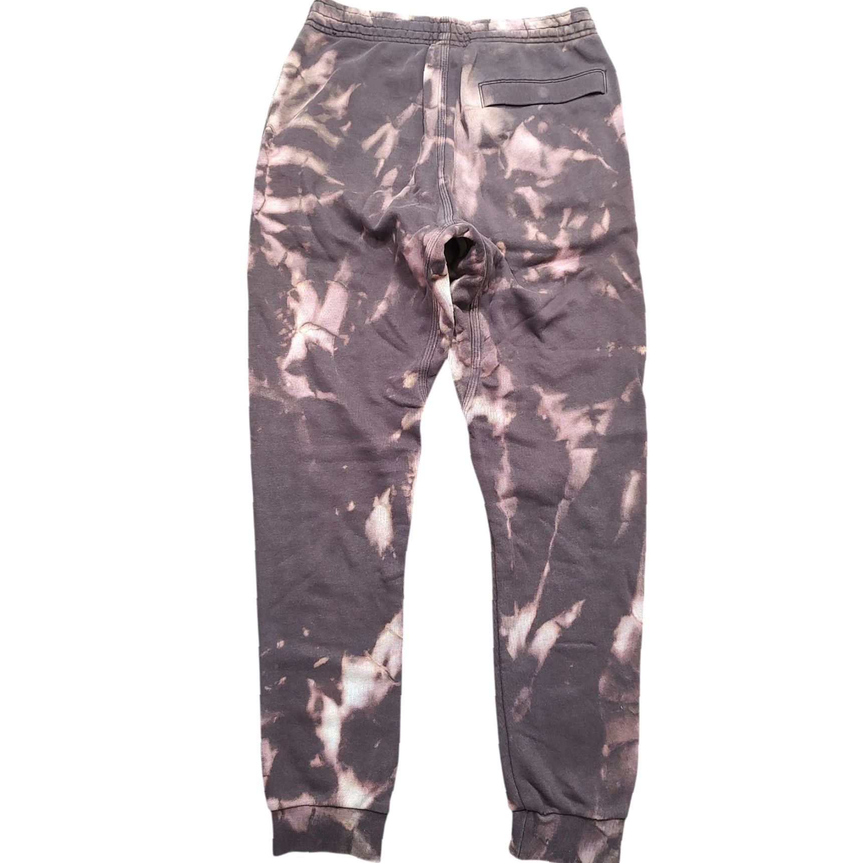 Nike Nike Sweatpants Mens Tie Dye Acid Wash Drawstring Maroon 90s Athleisure College Logo Pockets Size US 29 - 2 Thumbnail