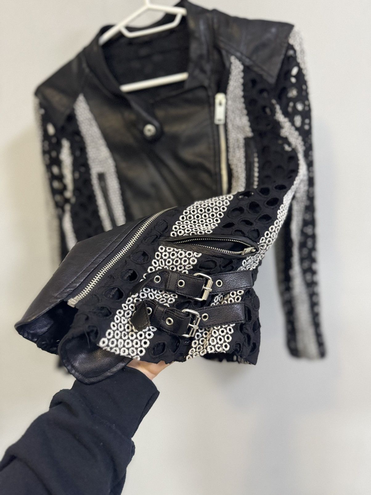 If Six Was Nine × Japanese Brand CRAZY Style Leather Jacket Opium Size XS / US 0-2 / IT 36-38 - 5 Thumbnail