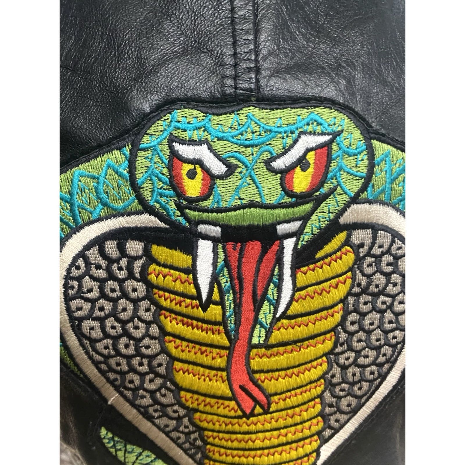 Vintage VINTAGE Allstate Leather Vest Zip Up Cobra Patch Black Medium Adult Size Medium Size US L / EU 52-54 / 3 - 4 Thumbnail