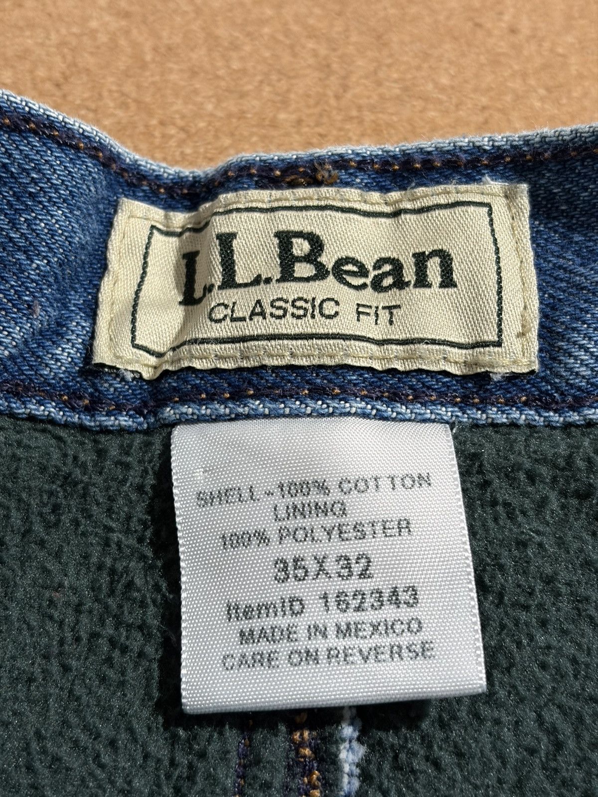 L.L. Bean L.L. Bean Classic Fit Jeans Mens 36x32 Lined Insulated Denim Size US 36 / EU 52 - 6 Thumbnail